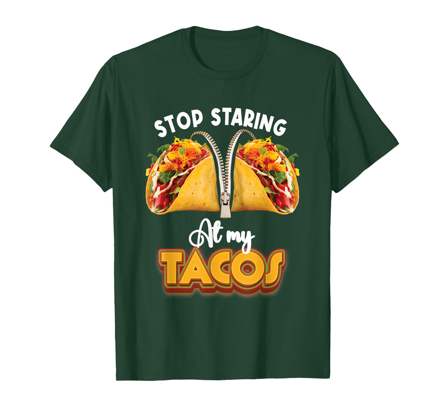 Funny Mexican Stop Staring At My Tacos Fiesta Cinco De Mayo T-Shirt