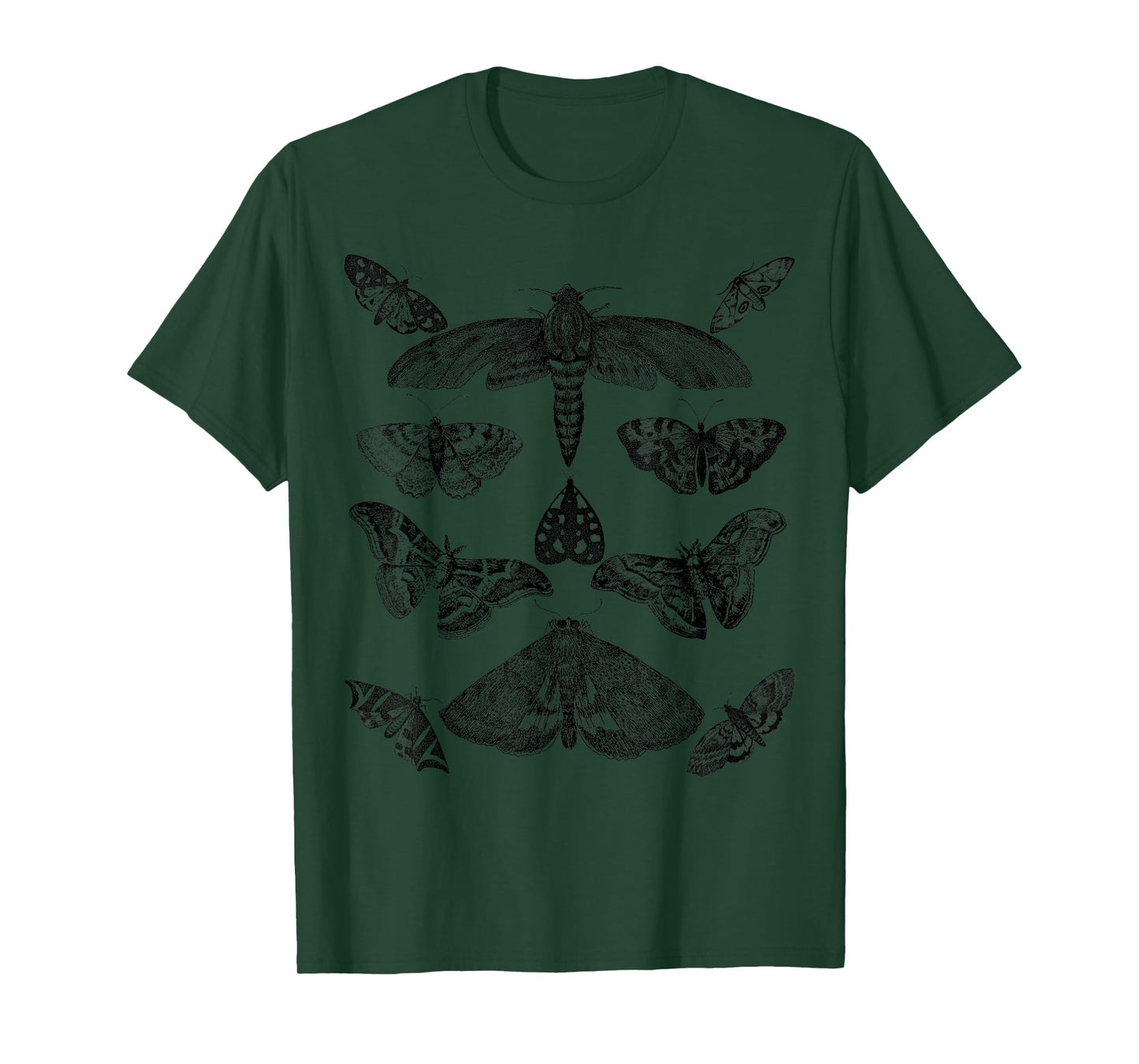 Moth Print Tee Vintage Insect Illustration Bug Collection T-Shirt