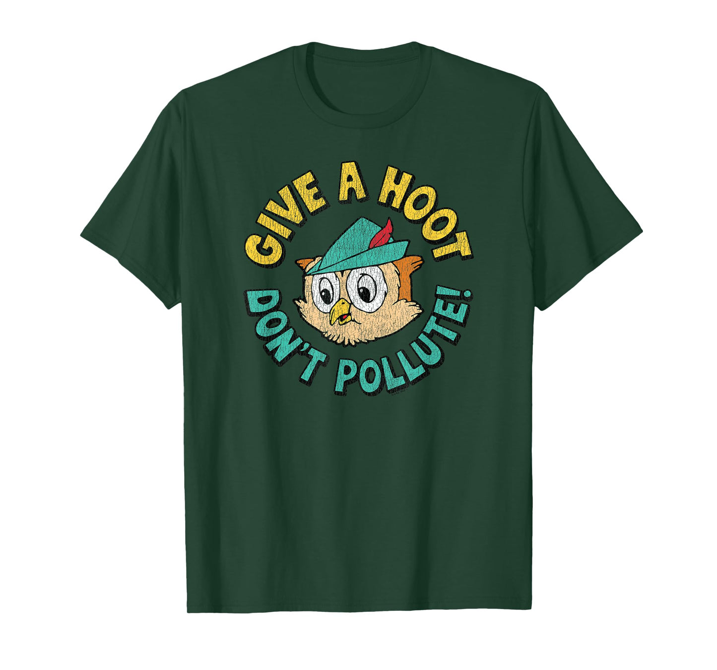 Woodsy Owl Distressed Give a Hoot Don't Pollute Retro T-Shirt