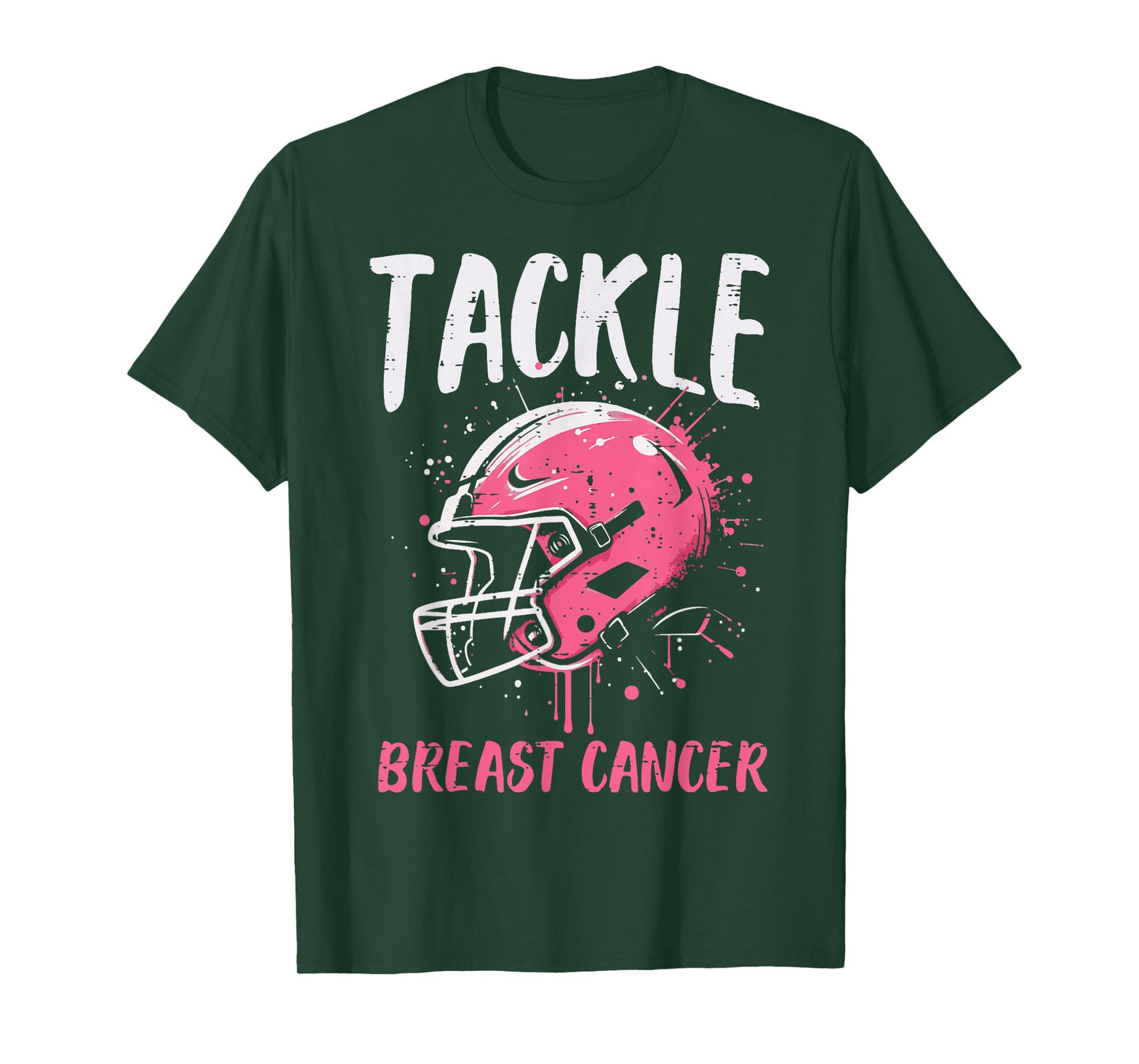 Tackle Breast Cancer Football Helmet Awareness Boys Kids Men T-Shirt