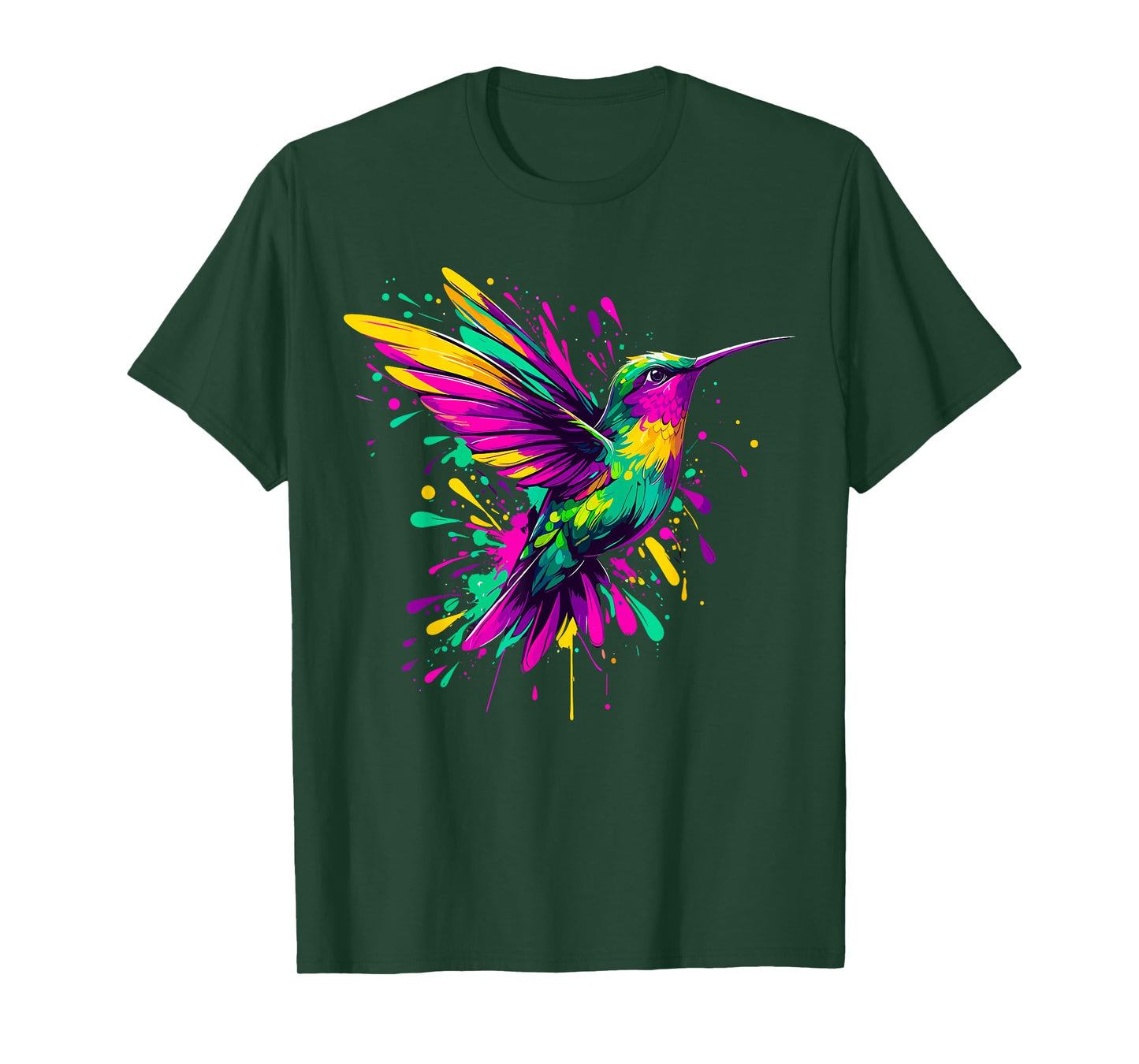 Hummingbird Watercolor Art T-Shirt