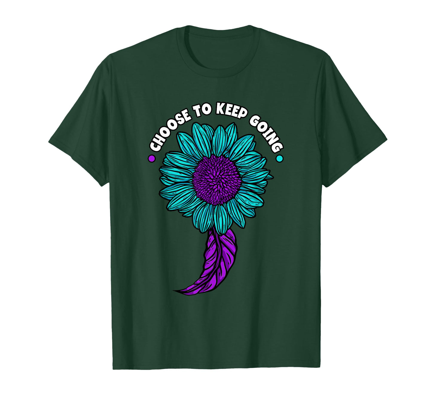 Choose To Keep Going Suicide Prevention Sunflower T-Shirt