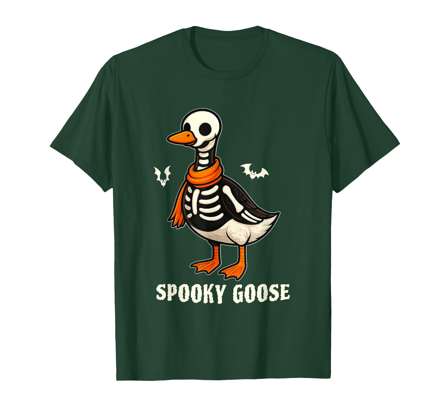 Silly Spooky Goose Halloween Funny Silly Goose Skeleton Fall T-Shirt