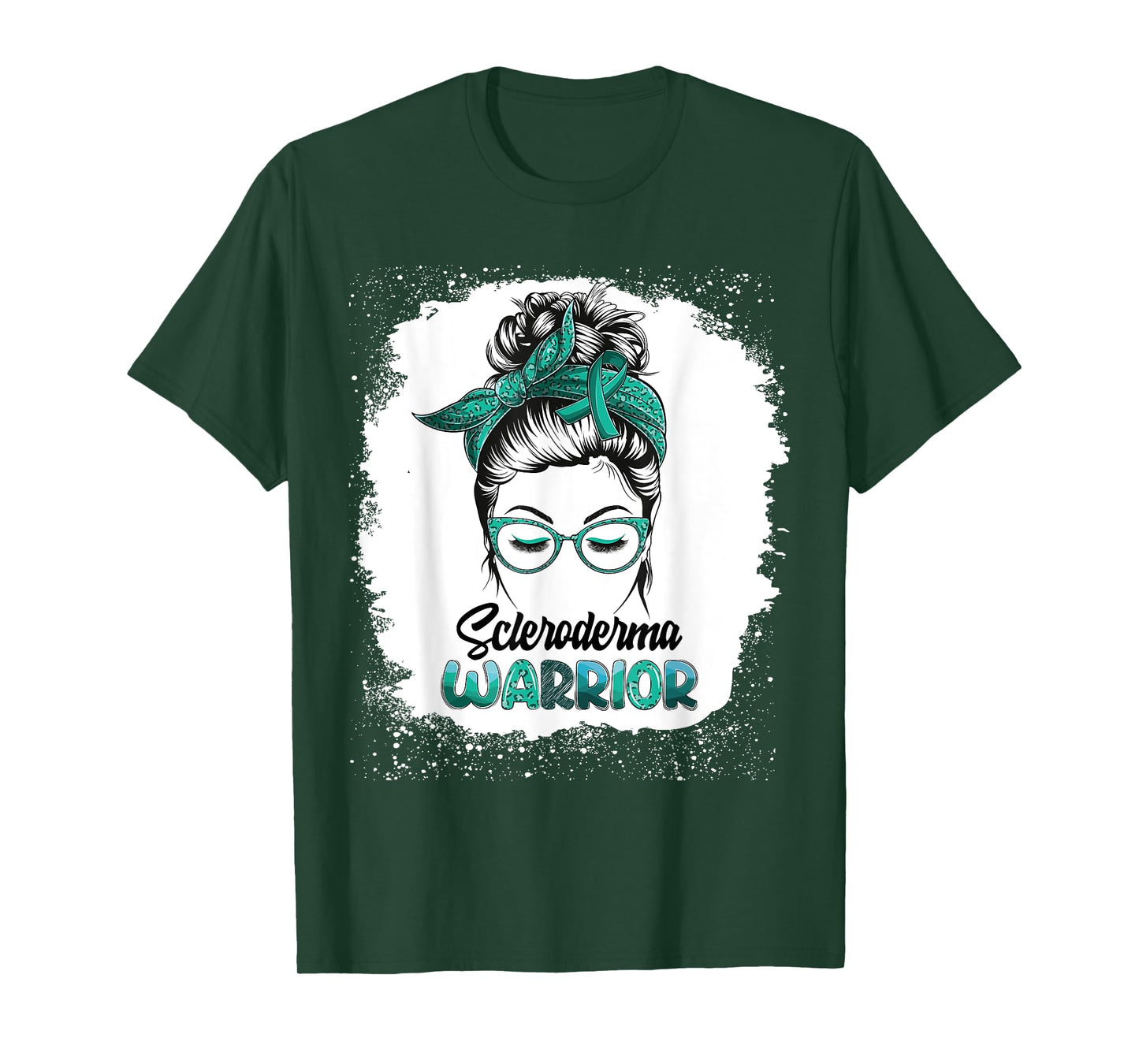 Scleroderma Warrior Bleached Messy Bun Survivor Believe T-Shirt