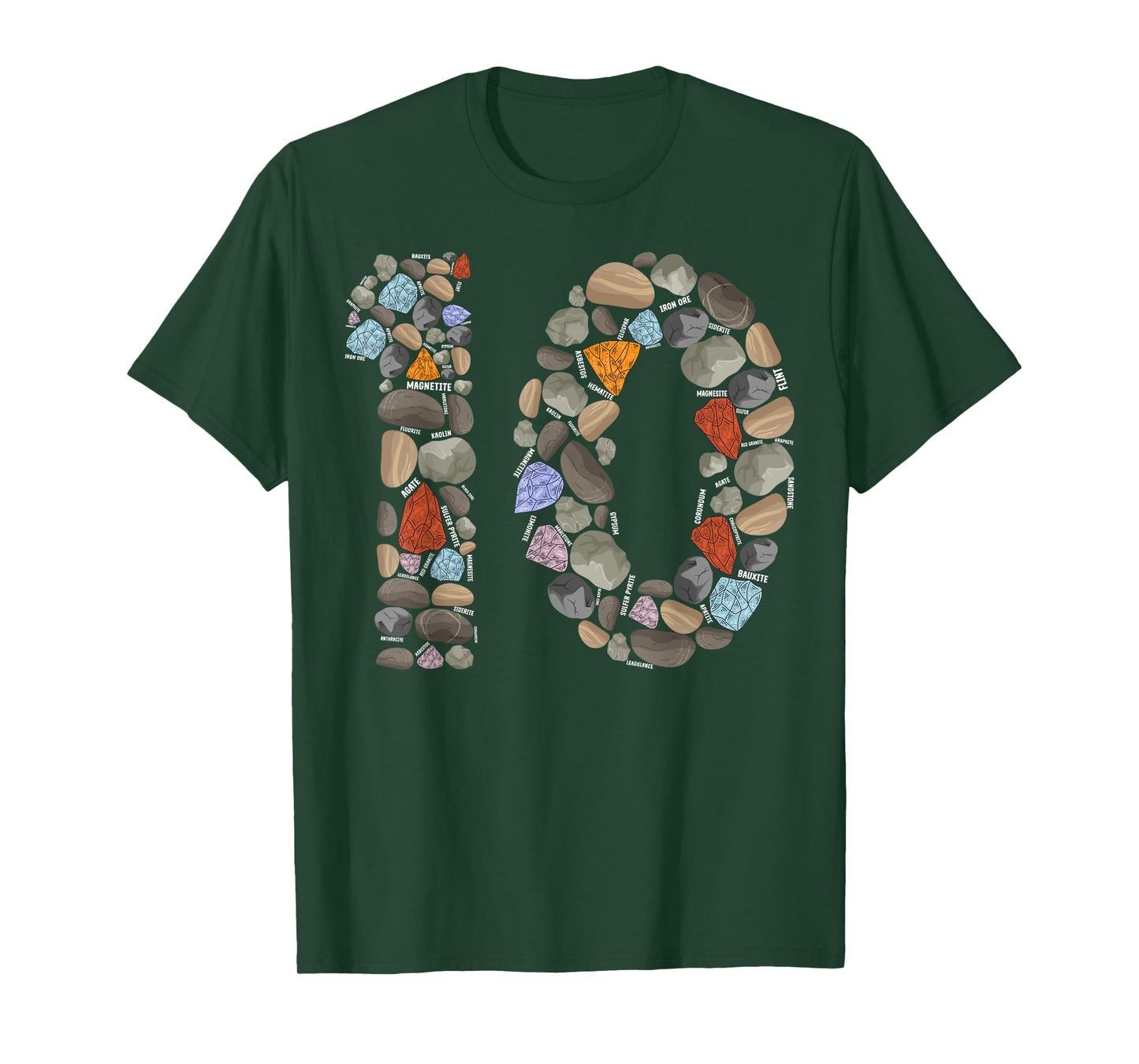 Geology Rocks 10 Years Old 10th Birthday Rock Collecting T-Shirt