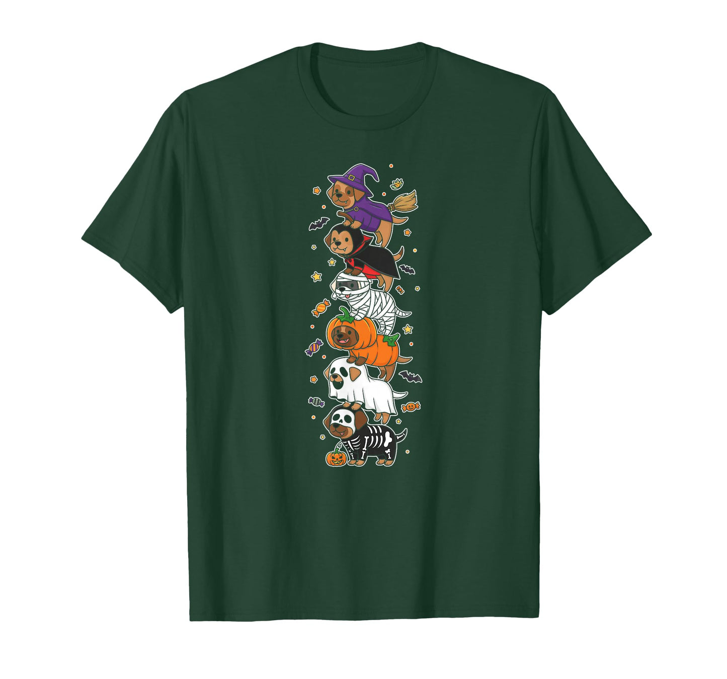 Labrador Retriever Witch Vampire Ghost Halloween Kids Mens T-Shirt