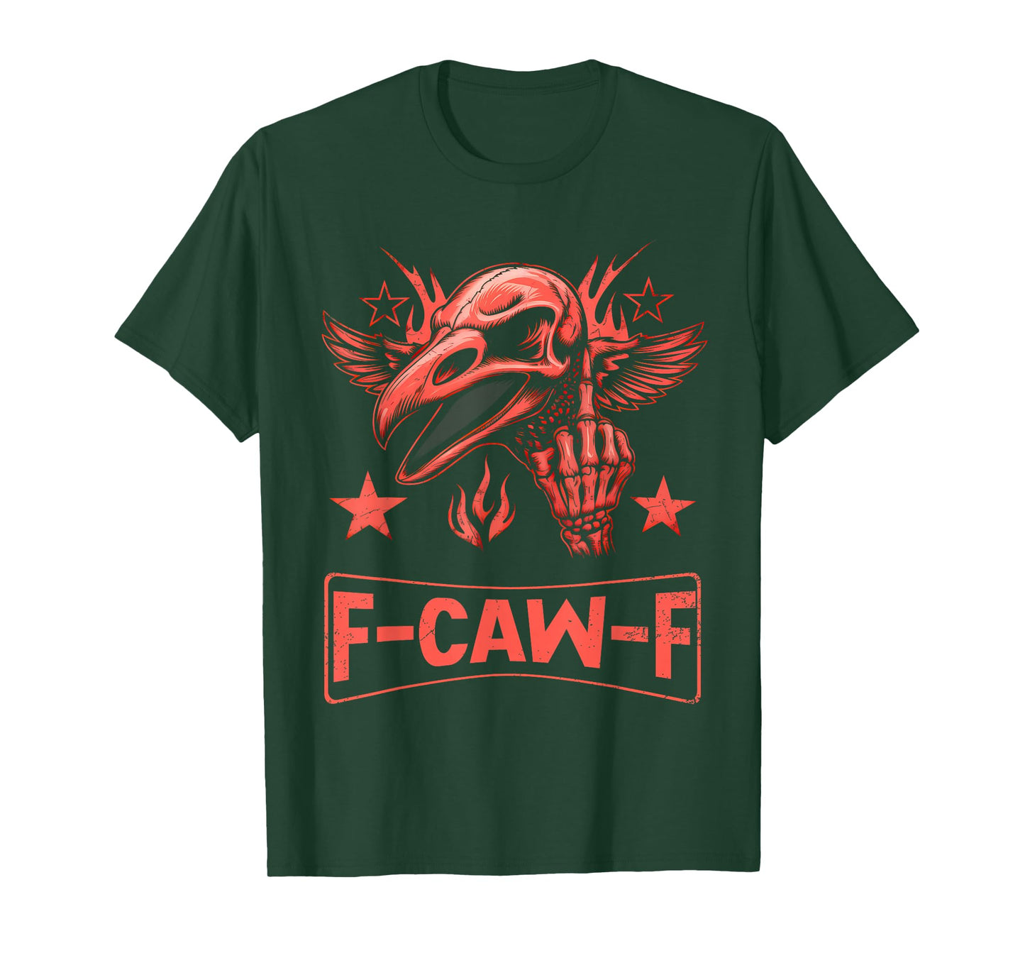 F-CAW-F Raven Skull Meme – Funny Gothic Crow T-Shirt