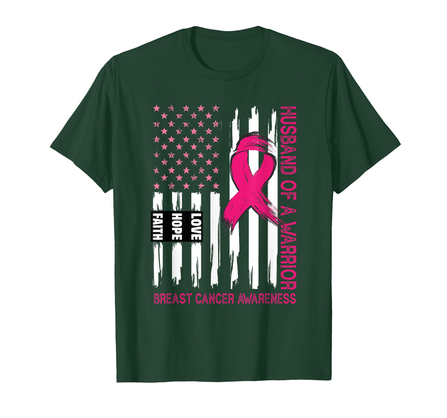 Husband Of A Warrior Breast Cancer Awareness Support Squad T-Shirt