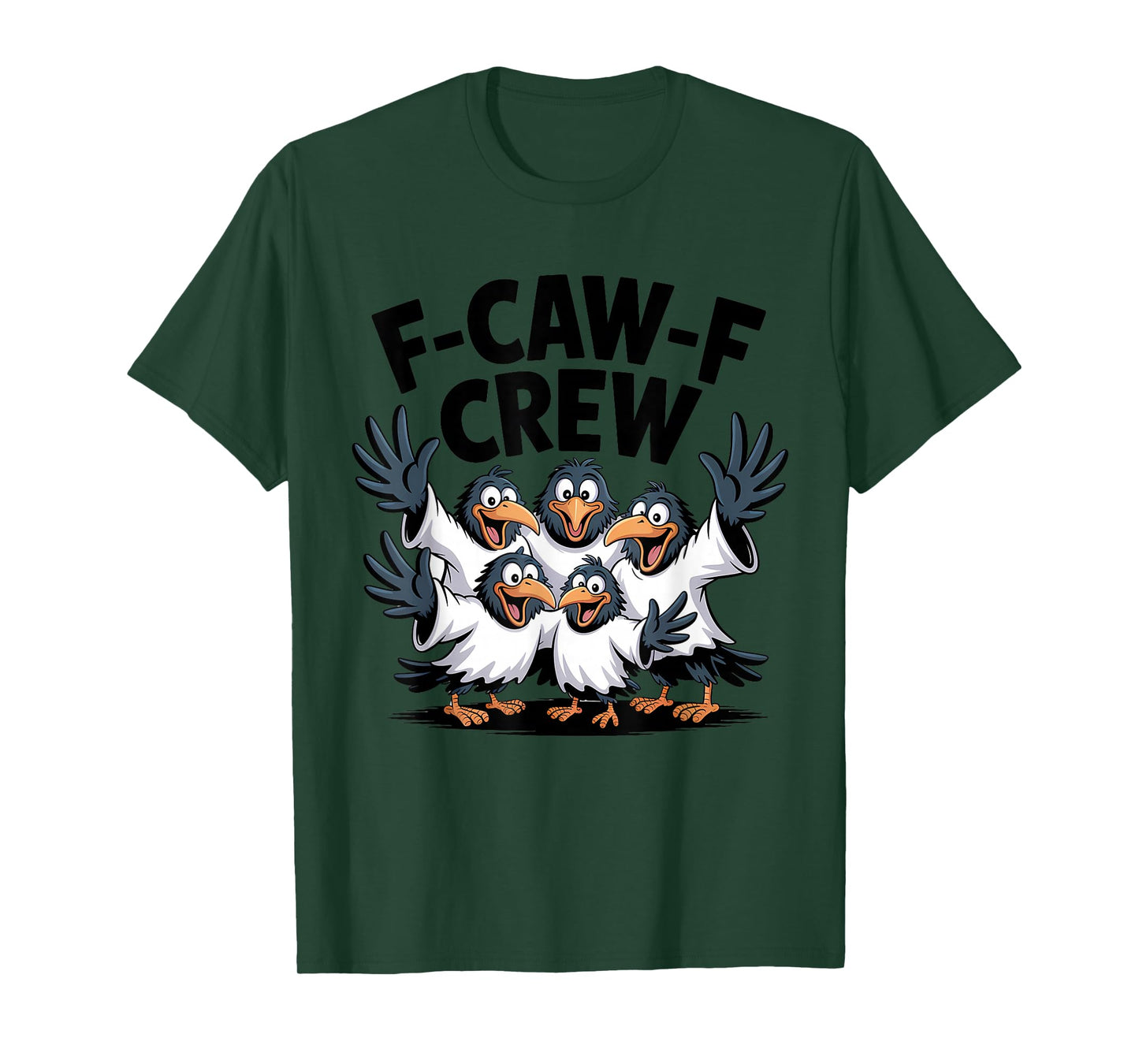 F-CAW-F Crew Funny Crow Halloween T-Shirt