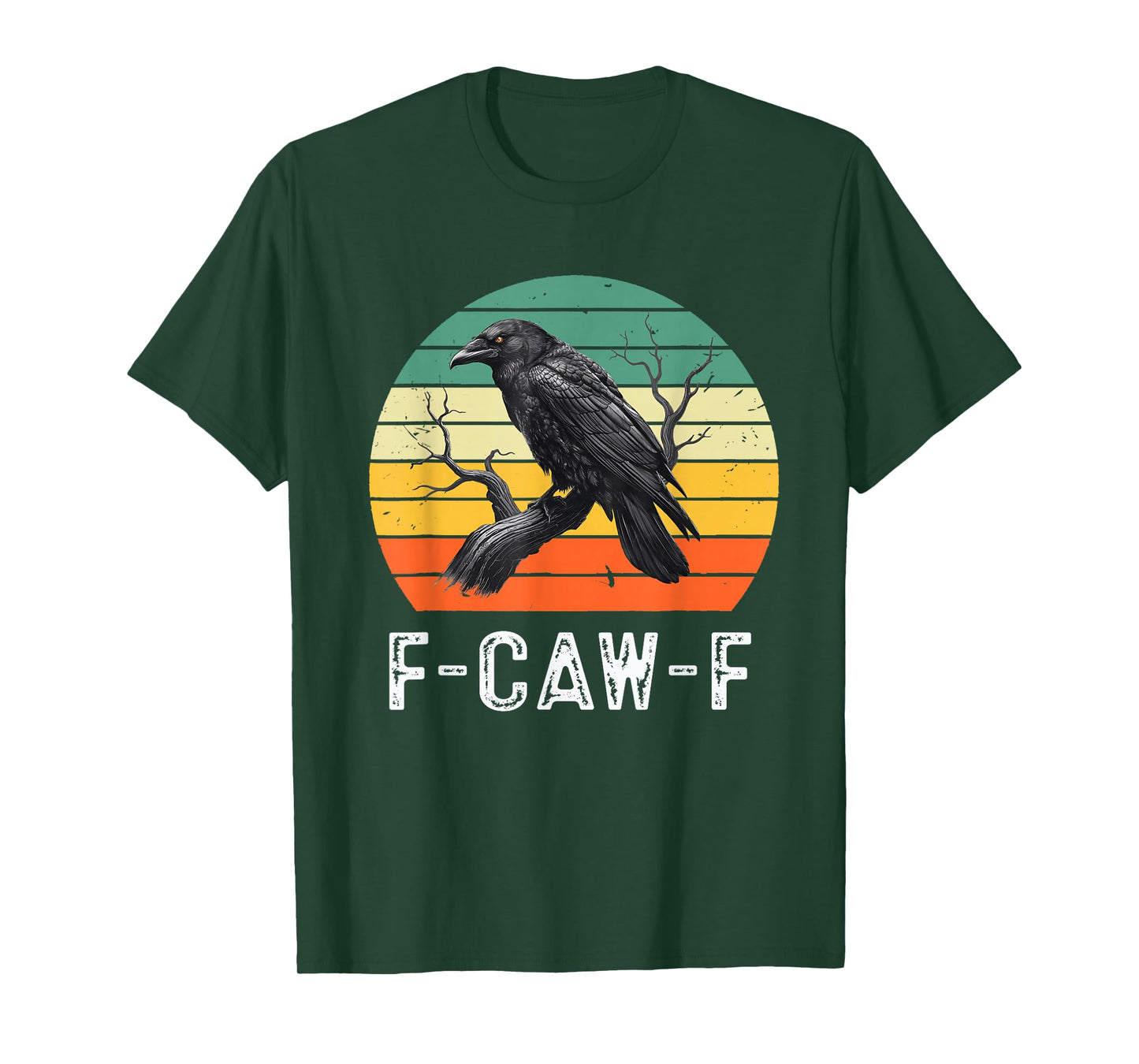 Black Crow, F-Caw-F Funny Black Bird Women Men Vintage T-Shirt