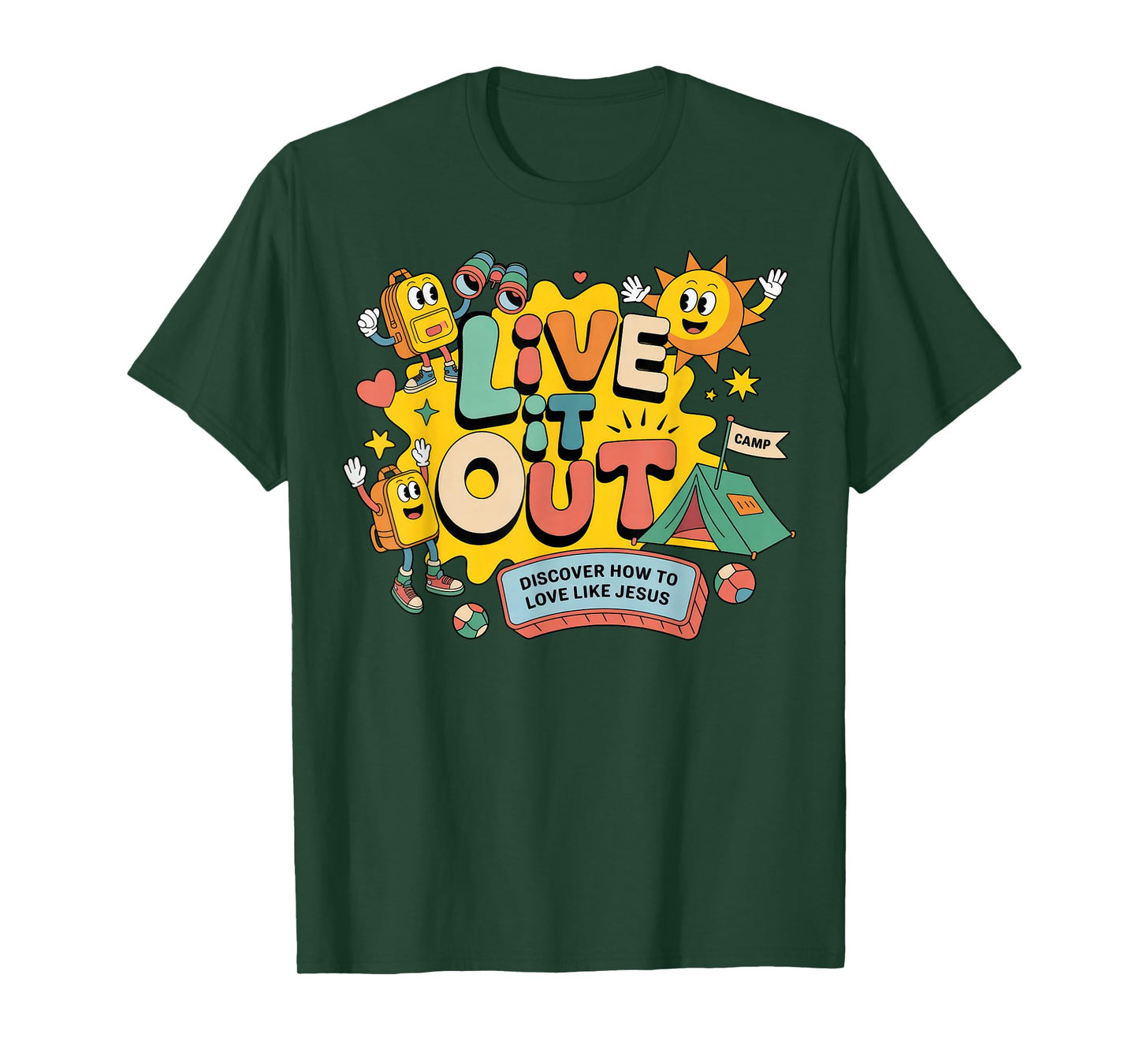 Live It Out Bible School Vbs 2025 Christian Youth Camp T-Shirt