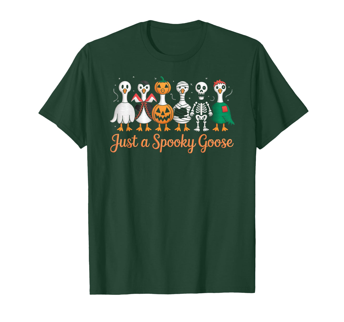 Just A Spooky Goose Halloween Silly Goose Funny Halloween T-Shirt