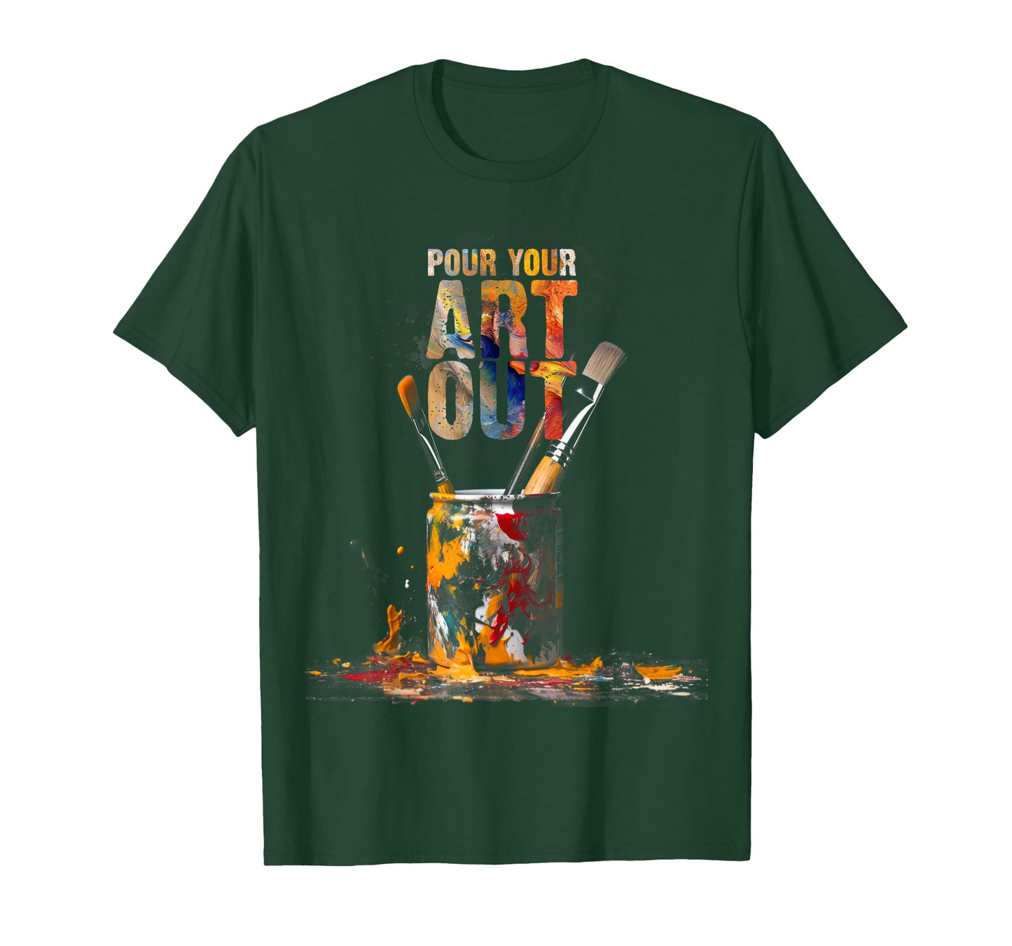 Vintage Cat Gift Store Artist Art Make Art Painter Teacher Artsy Gift T-Shirt
