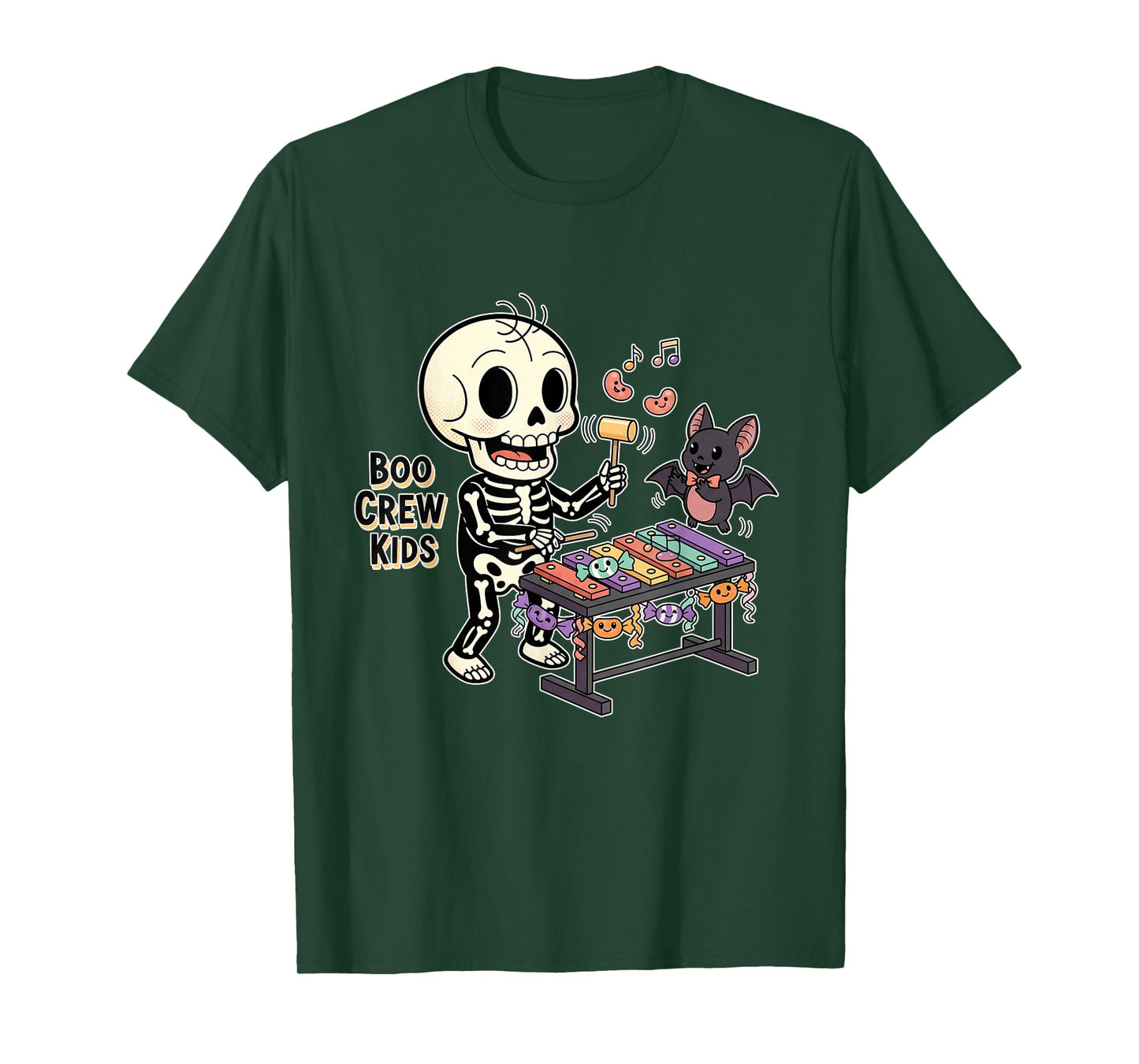 Boo Crew Kids Skeleton Xylophone T-Shirt