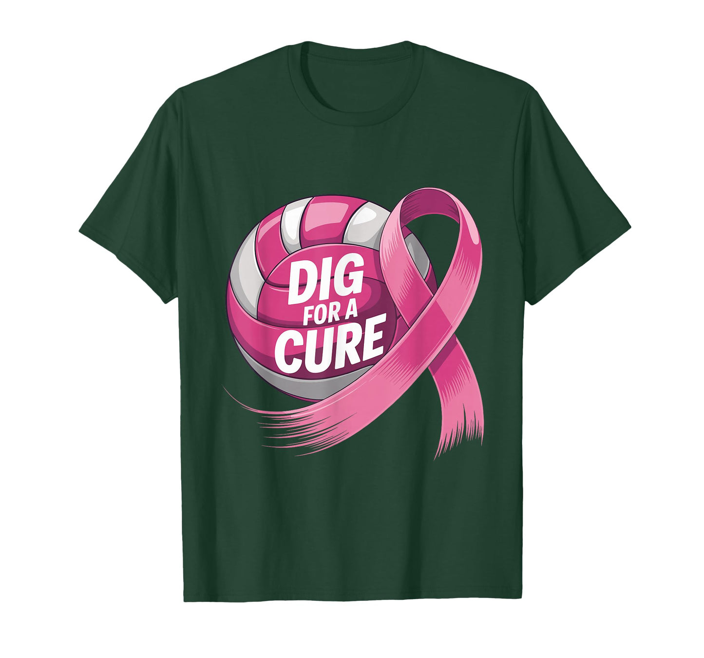 Dig for A Cure Volleyball Pink Breast Cancer Awareness Sport T-Shirt