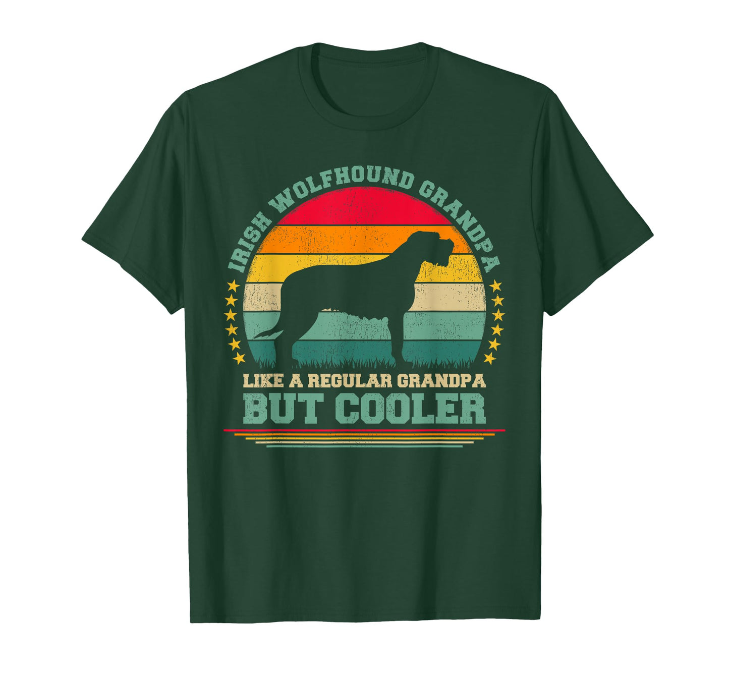 Irish Wolfhound Grandpa Like A Regular Grandpa Father's Day T-Shirt