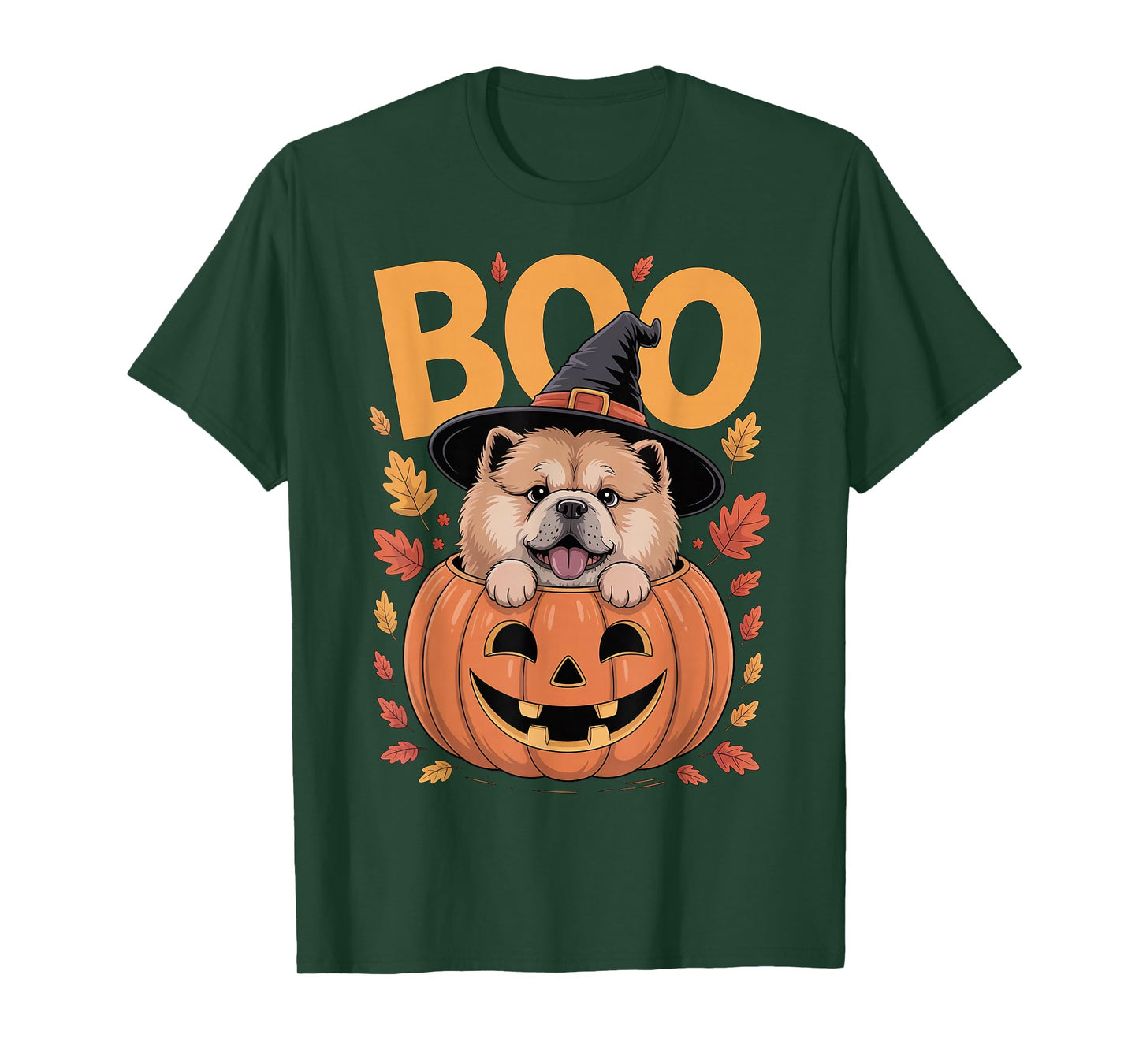 Chow Costume on Pumpkin Halloween Chow Chow T-Shirt