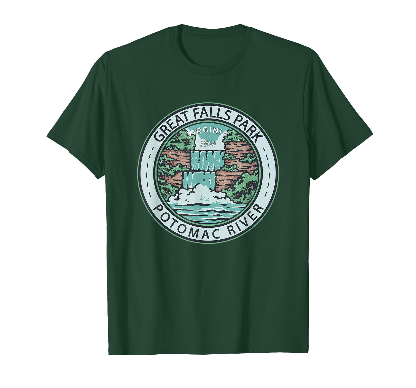 Great Falls Park Virginia Badge Vintage T-Shirt