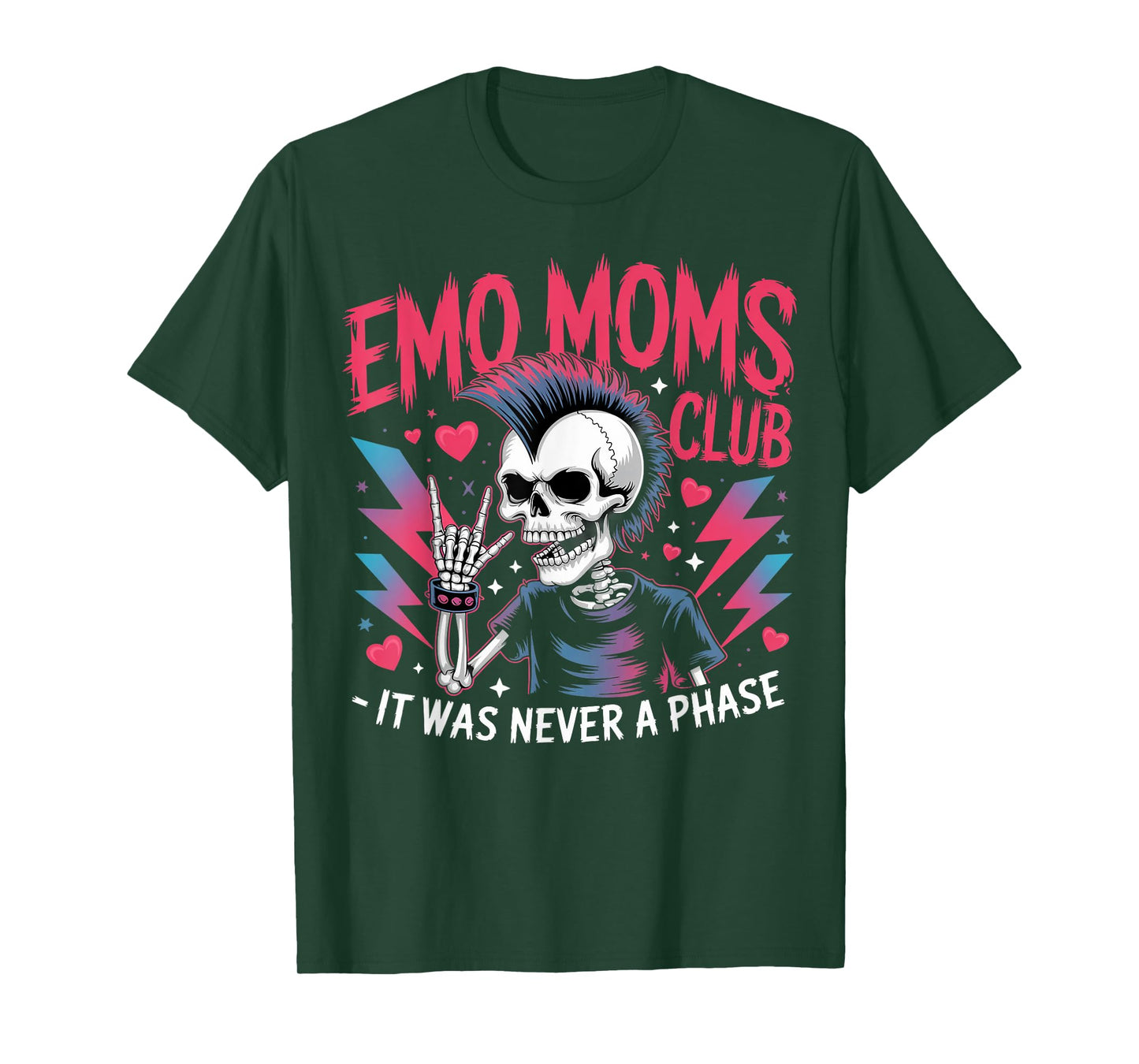 It was Never A Phase Emo Moms Club Graphic Design T-Shirt