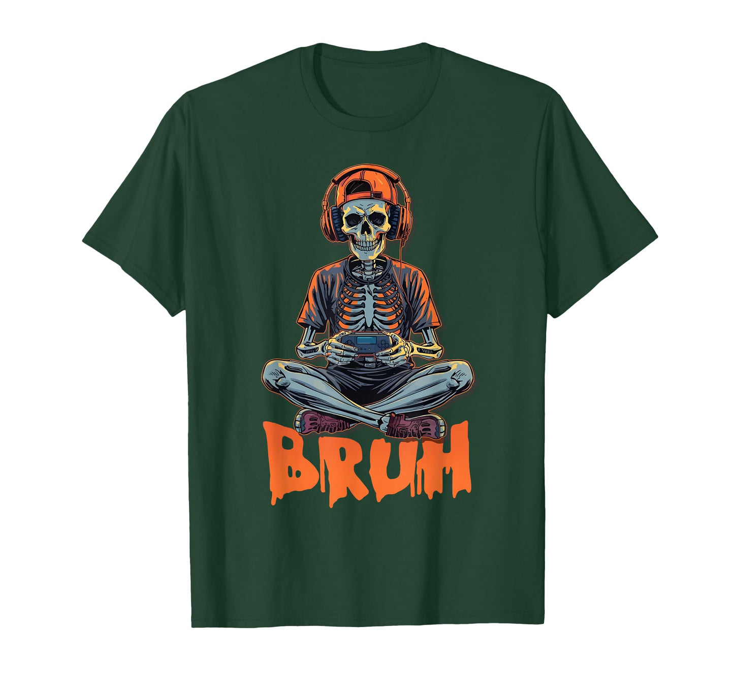 Halloween Bruh Skeleton Play Video Game Halloween T-Shirt