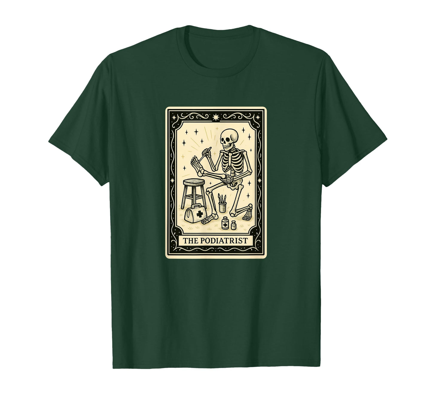 Podiatrist Tarot Card - Spooky Gothic Feet Toes Podiatry T-Shirt