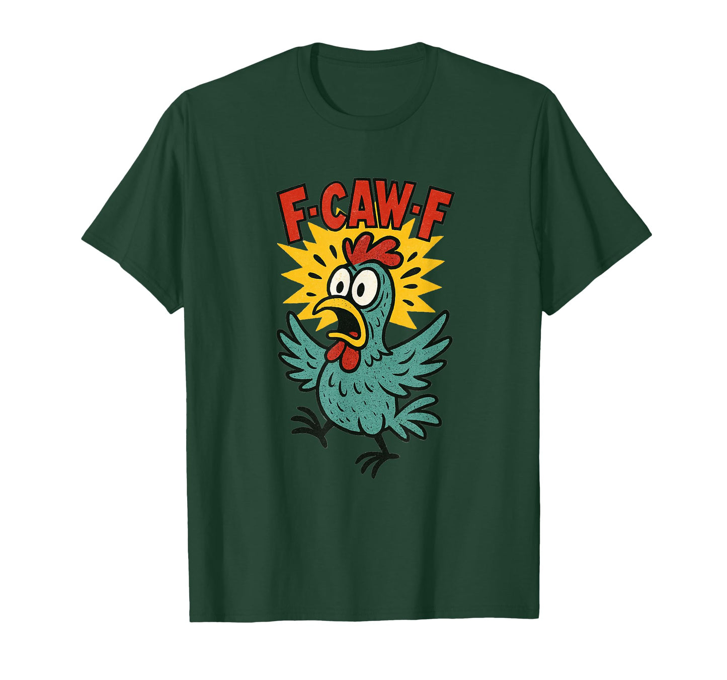Funny Quote Rooster Meme Shocked Cartoon Chicken T-Shirt