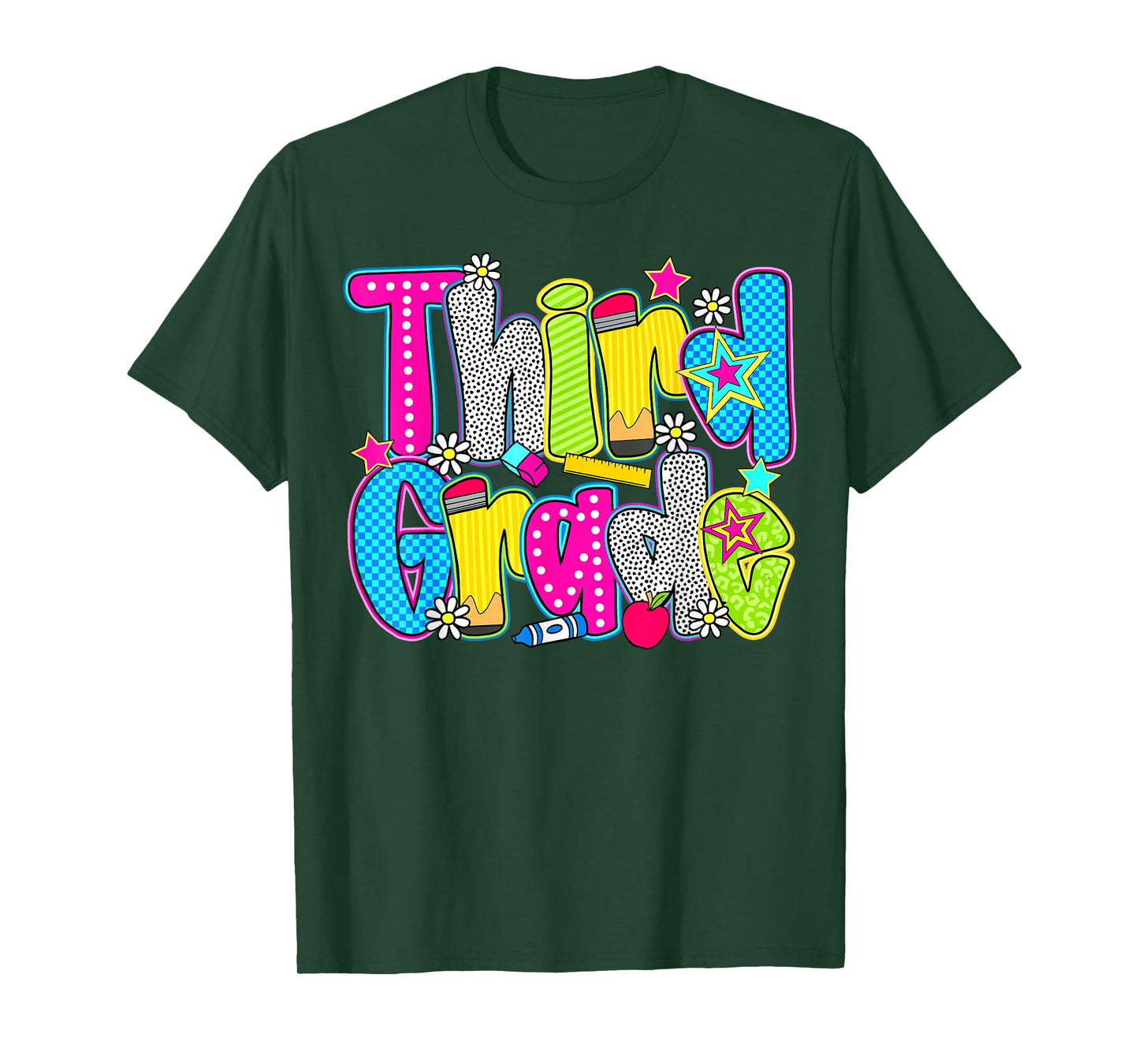 Third Grade Teacher Student Happy First Day Back To School T-Shirt