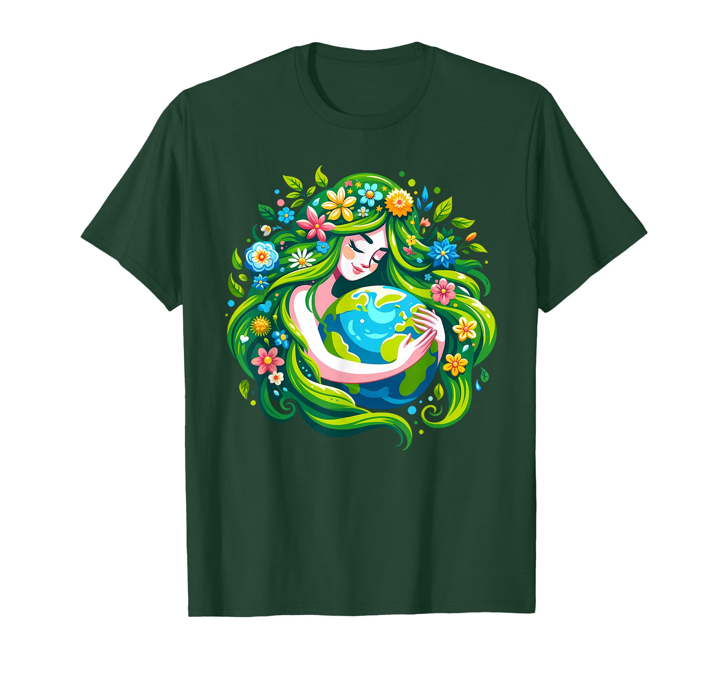 Green Goddess Earth Day Save Our Planet Women Girl Kid T-Shirt
