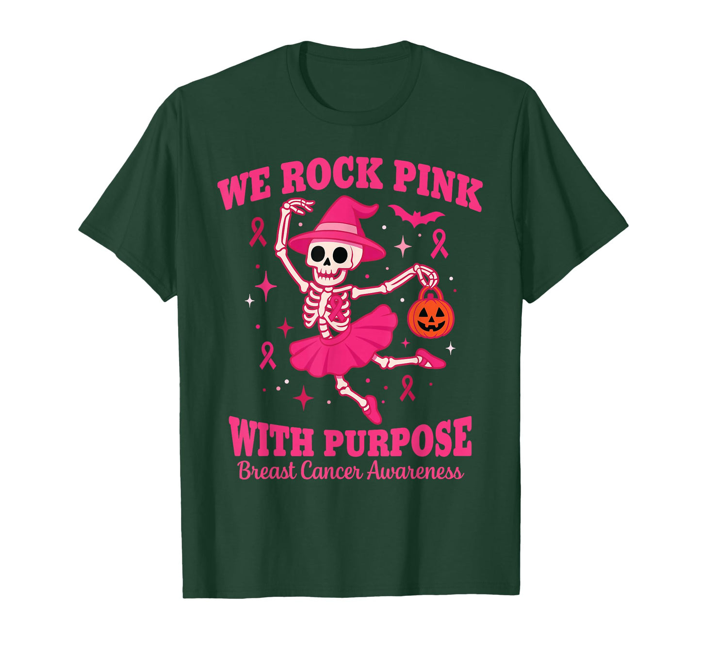 Skeleton Ballerina Pink – Breast Cancer Awareness T-Shirt