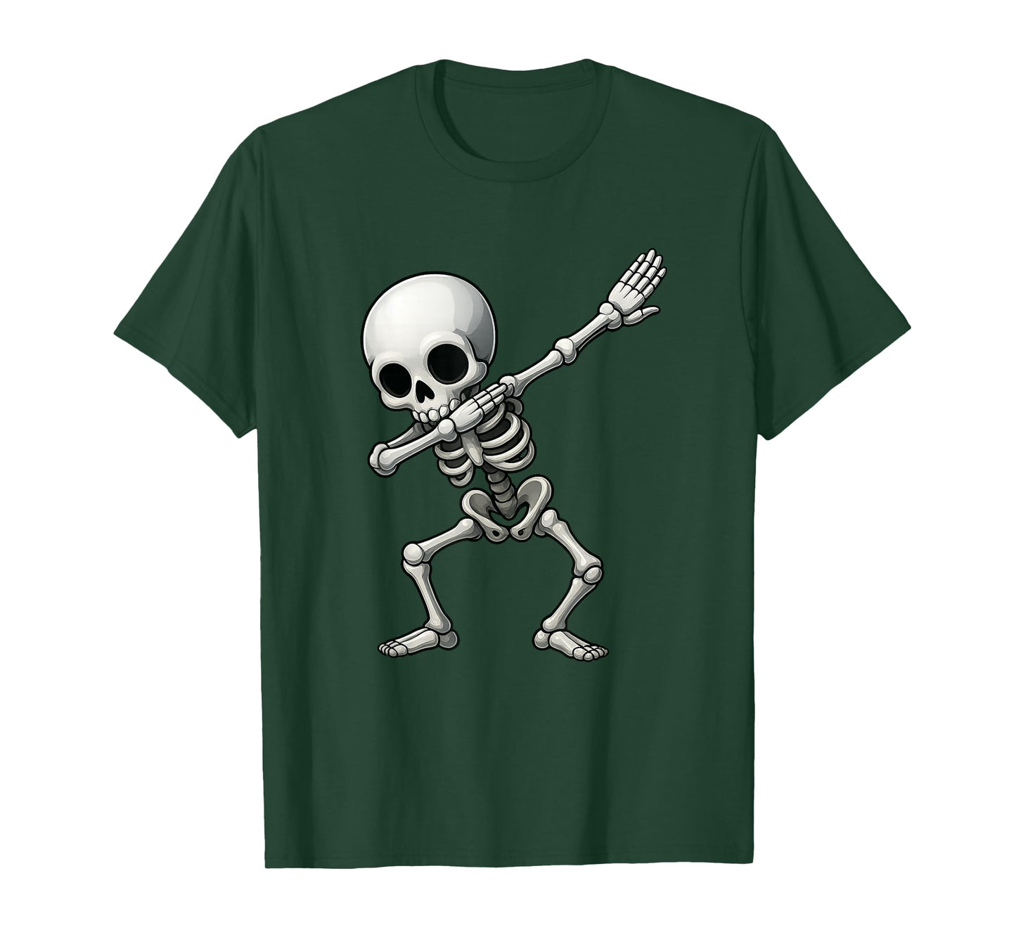 Halloween Dabbing Skeleton Skull Rib Cage Scary Dab Dance T-Shirt