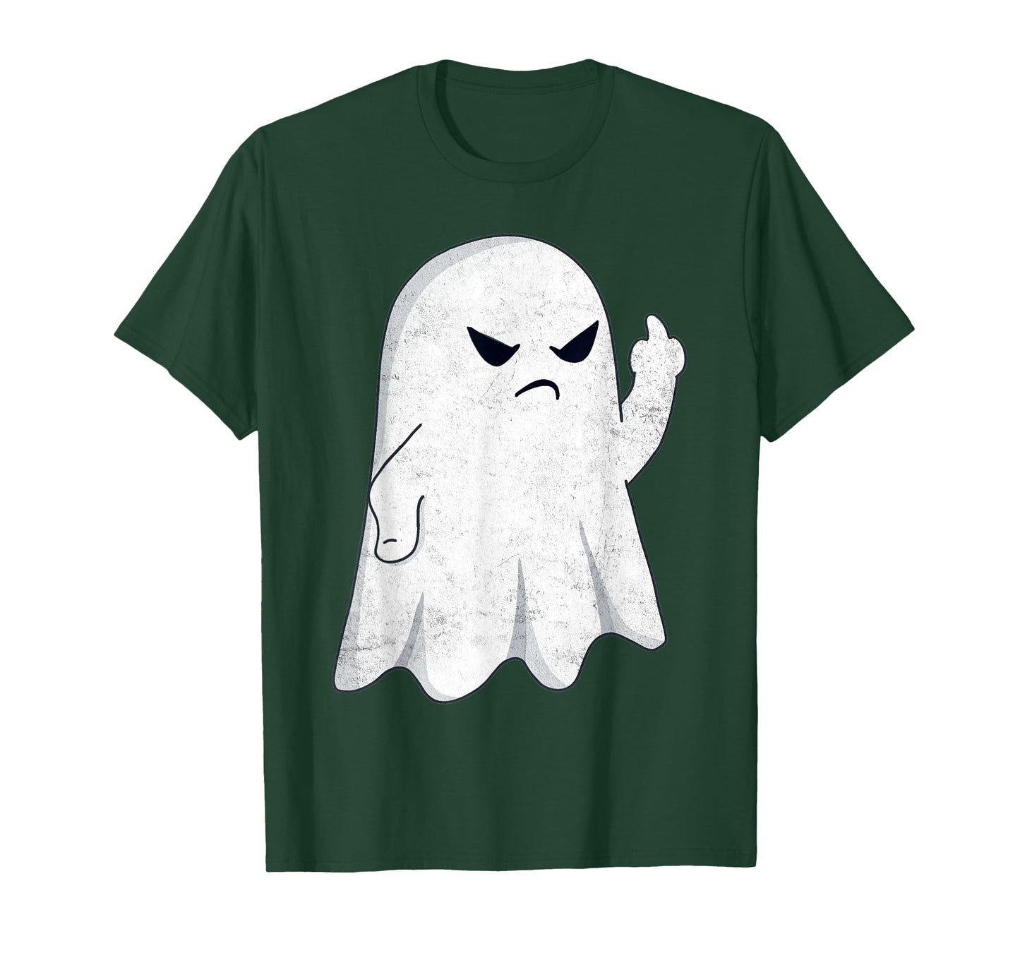 Funny Halloween Costume - Middle Finger Cute Ghost Design T-Shirt