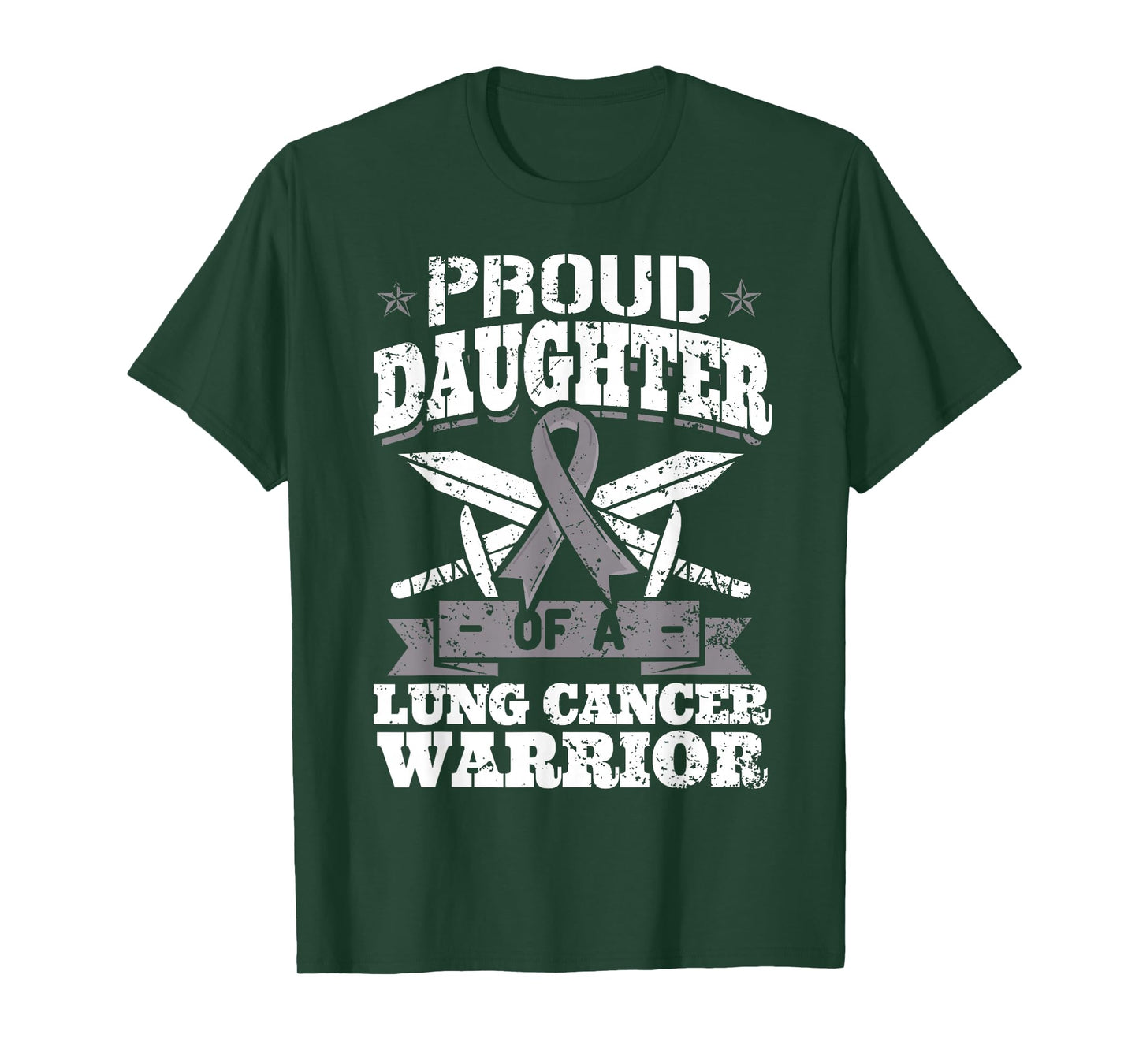 Proud Daughter Of A Lung Cancer Warrior Carcinoma Awareness T-Shirt