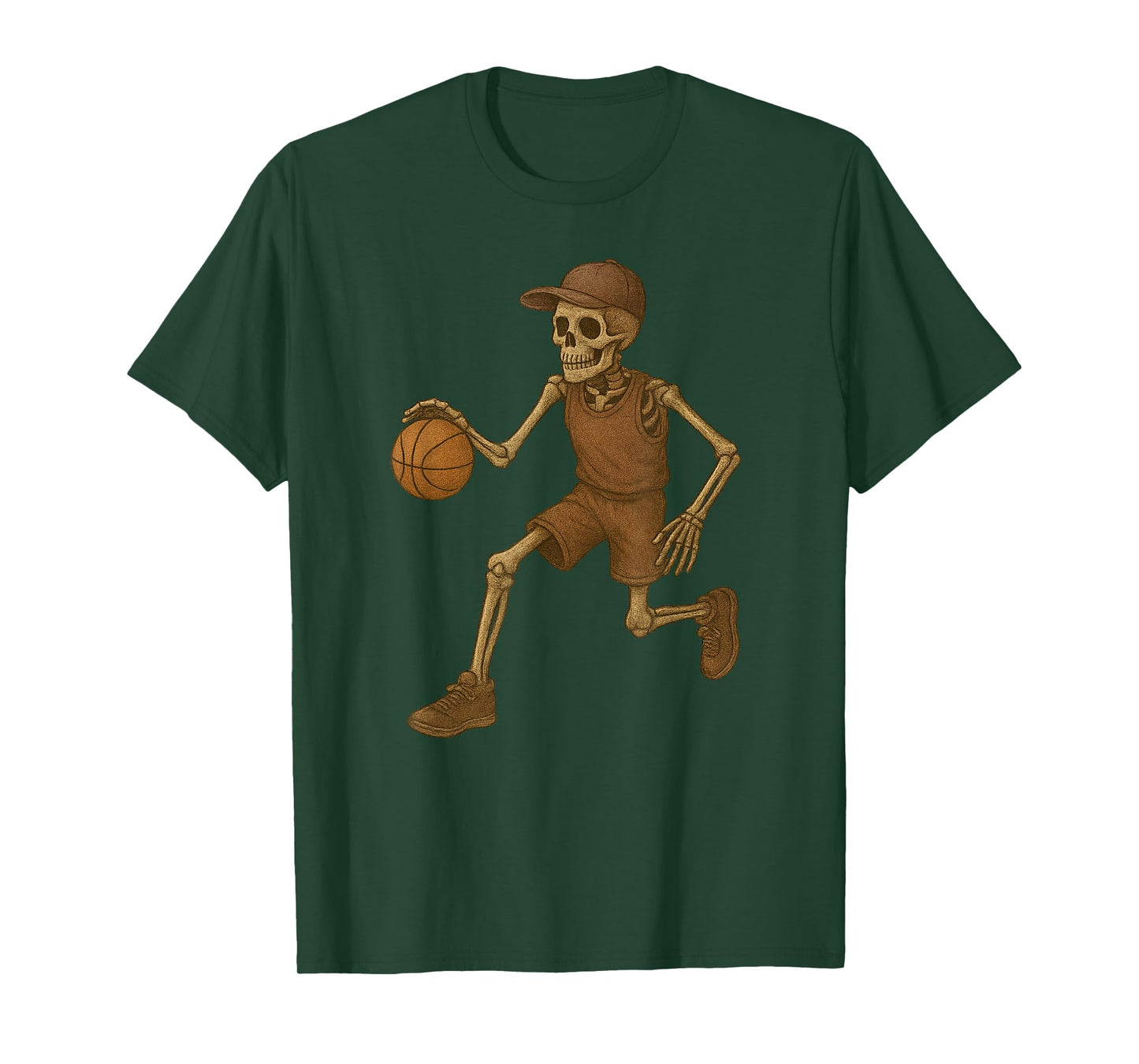 Skeleton Basketball Halloween Costume Funny Men Boys Kids T-Shirt