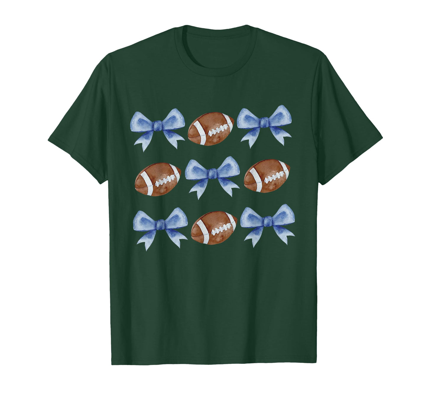 Coquette Football Bow Football Mom Game Day Women Girls Kids T-Shirt