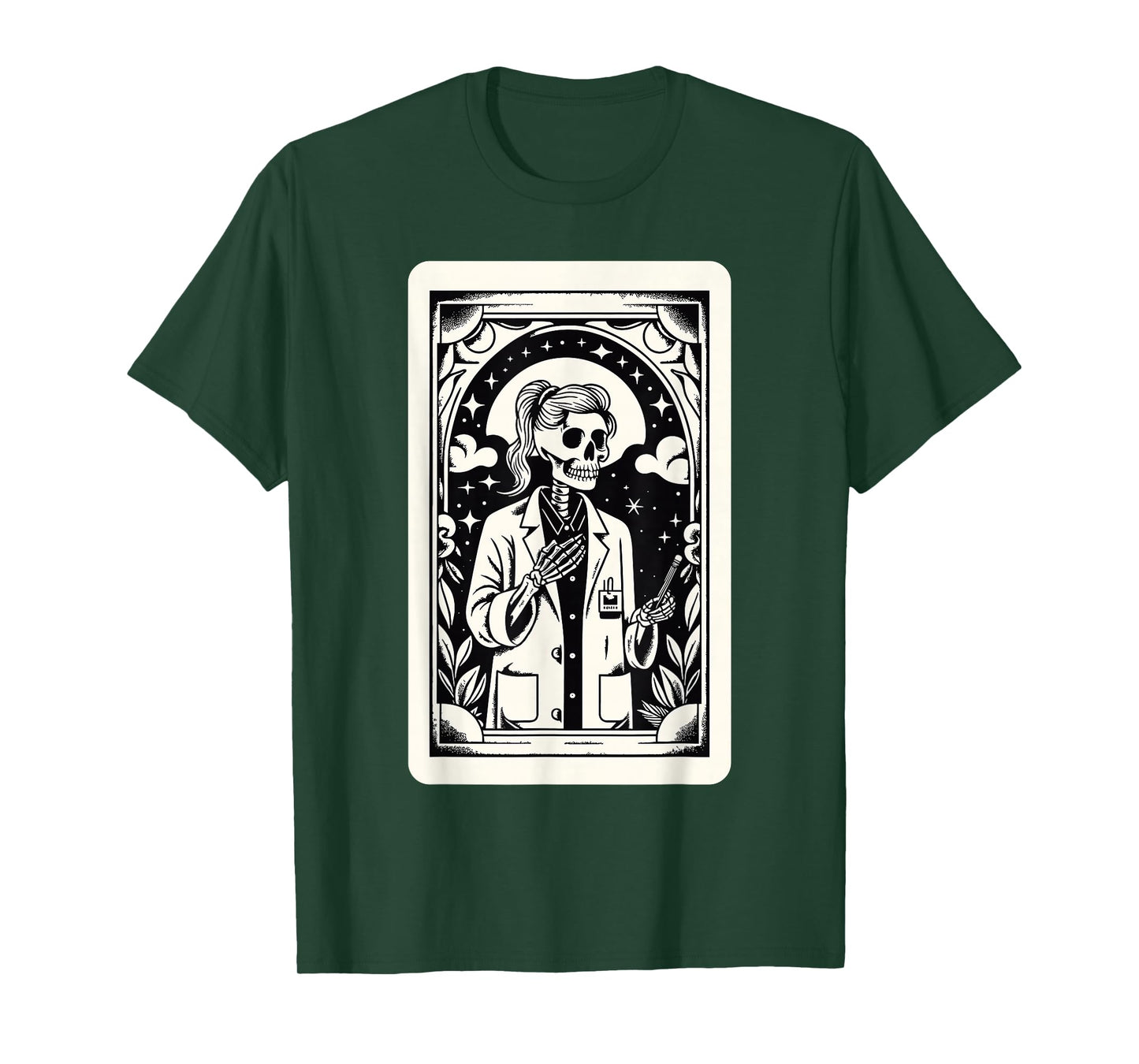 Skeleton Tarot Gothic Coffee Academia Teacher T-Shirt