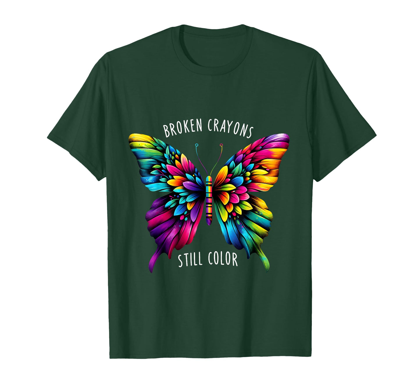 Broken Crayons Still Colors Mental Health Awareness Graphic T-Shirt
