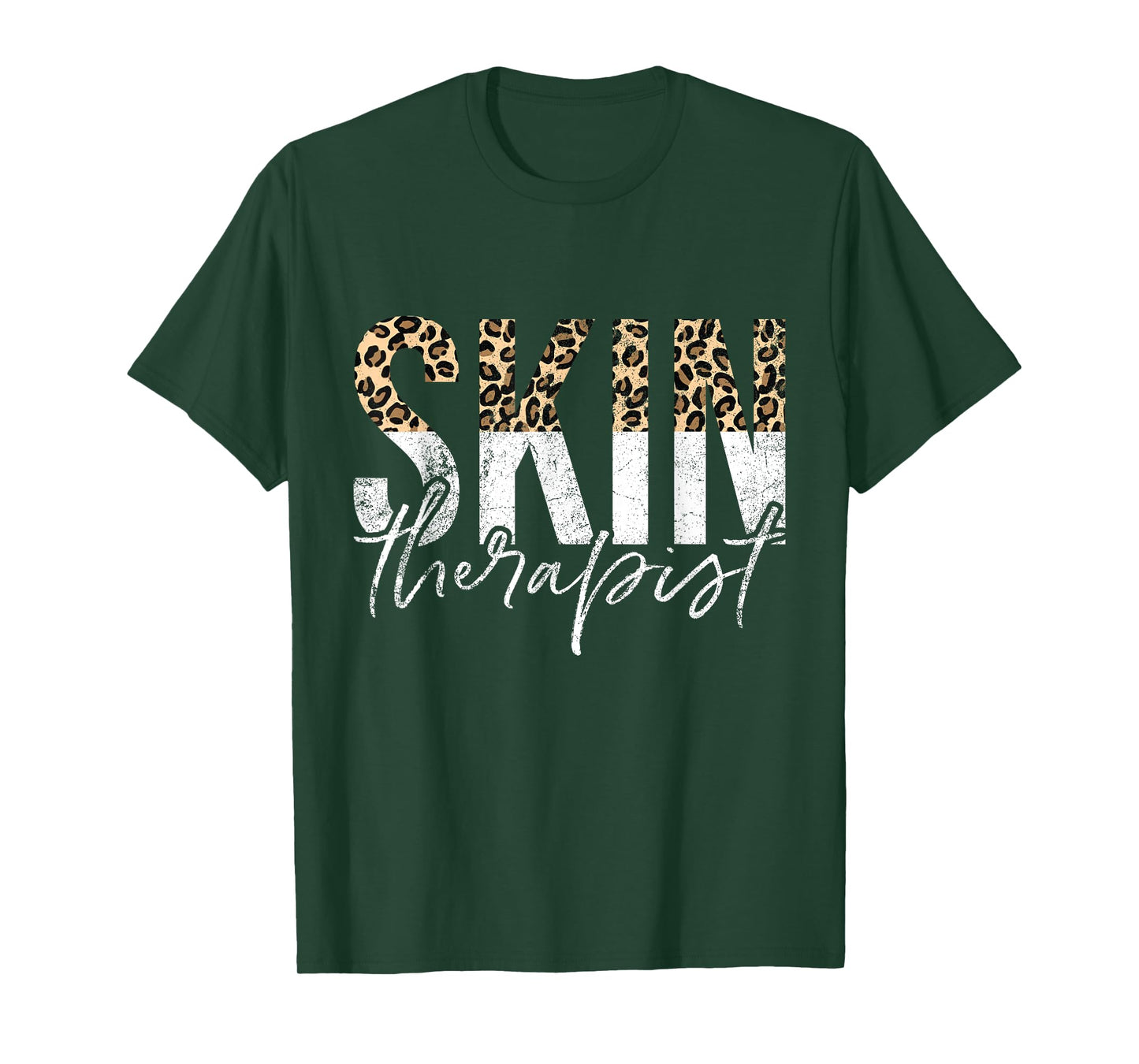 Vintage Skin Therapist Skincare Leopard Skin Esthetician T-Shirt