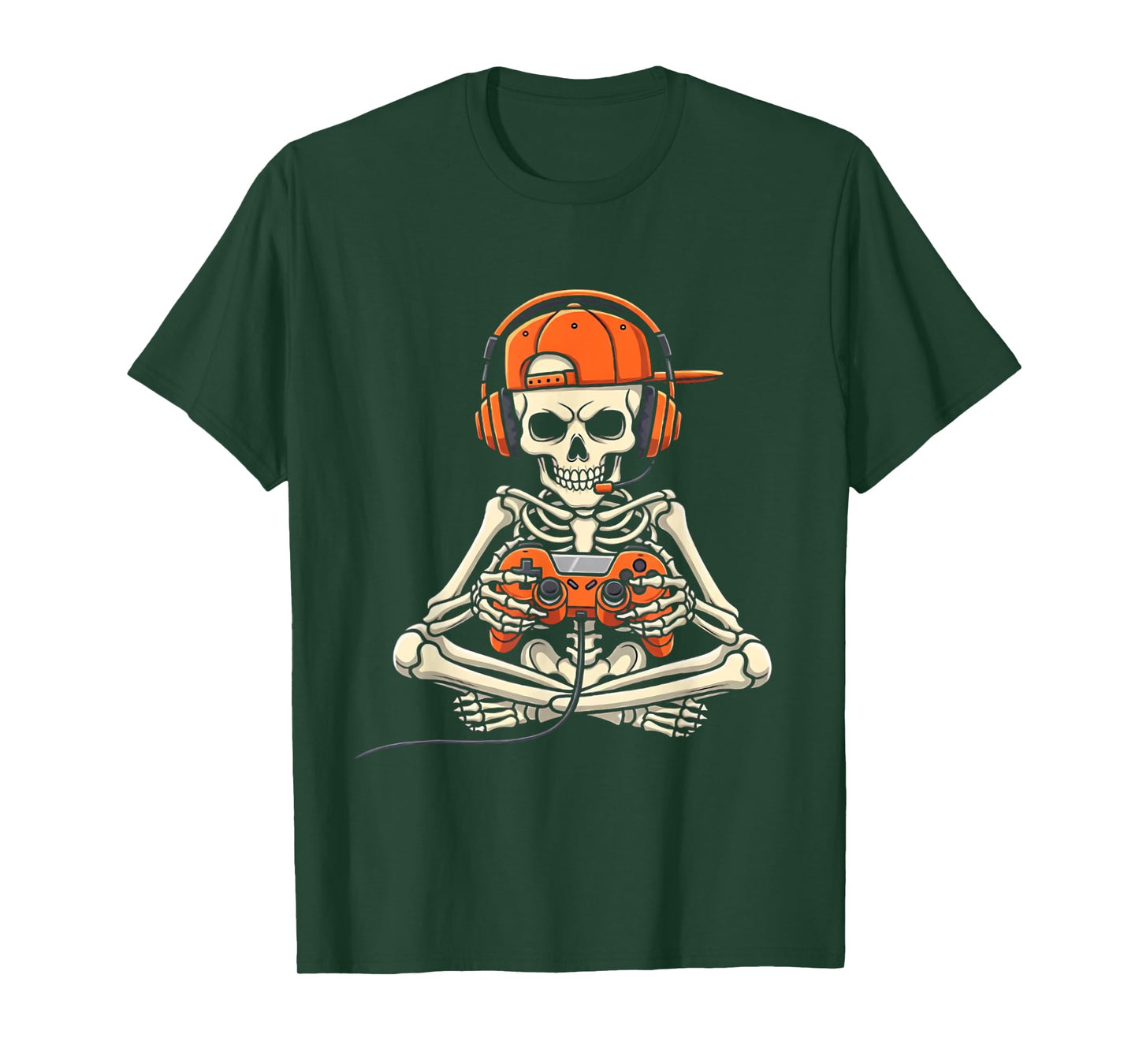 Halloween Skeleton Gamer Video Gaming Teenage Boy Grandson T-Shirt