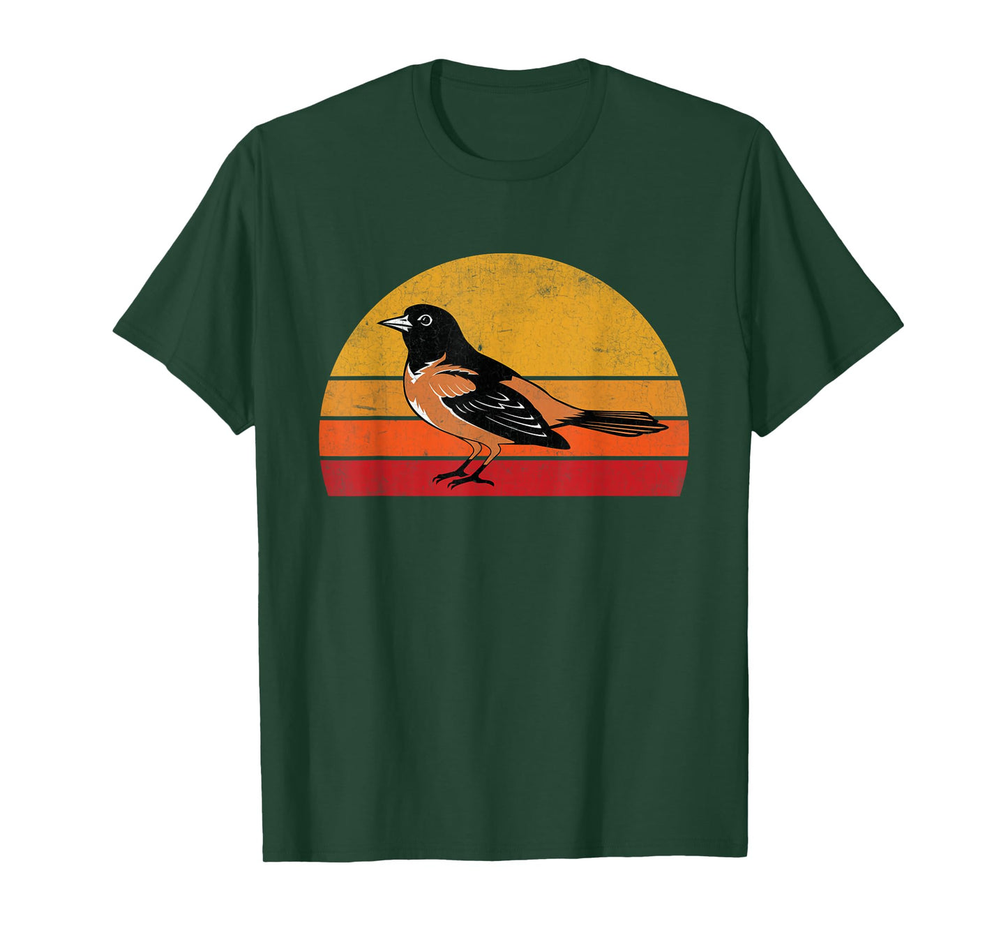 Retro Sunset Vintage Oriole Bird T-Shirt