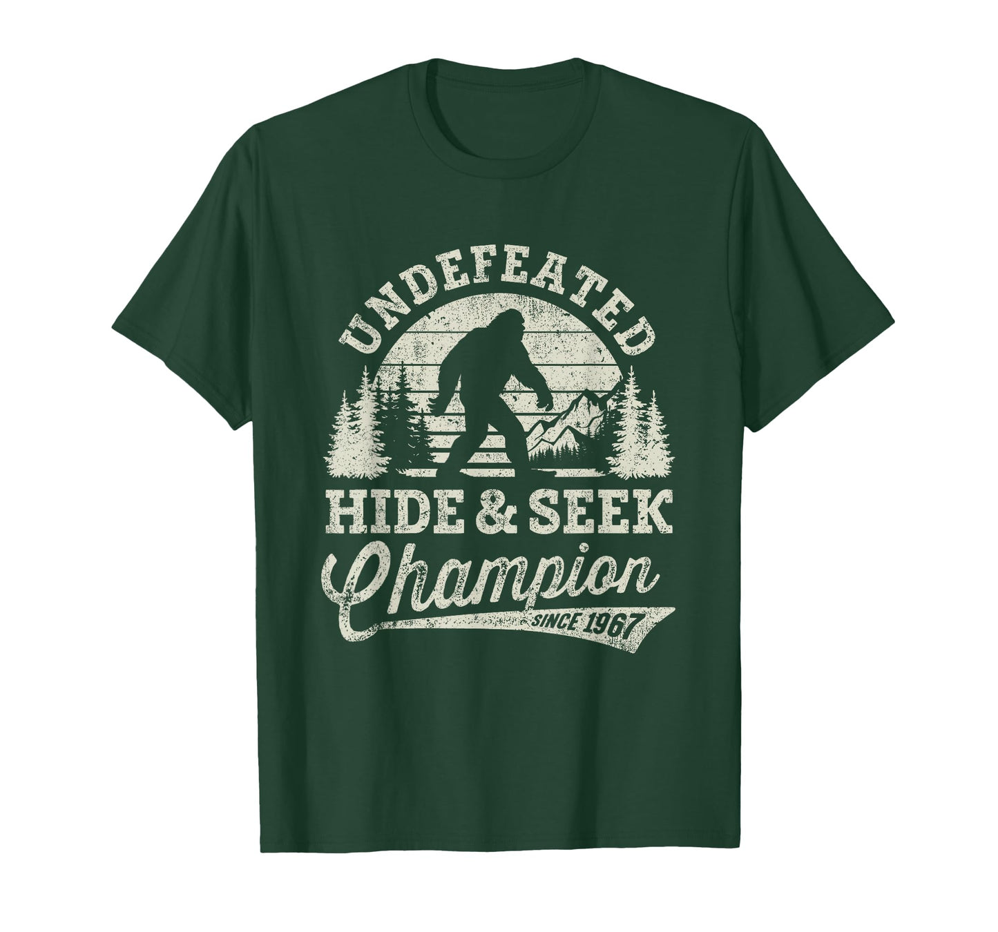 Bigfoot Undefeated Hide And Seek Champion Vintage T-Shirt