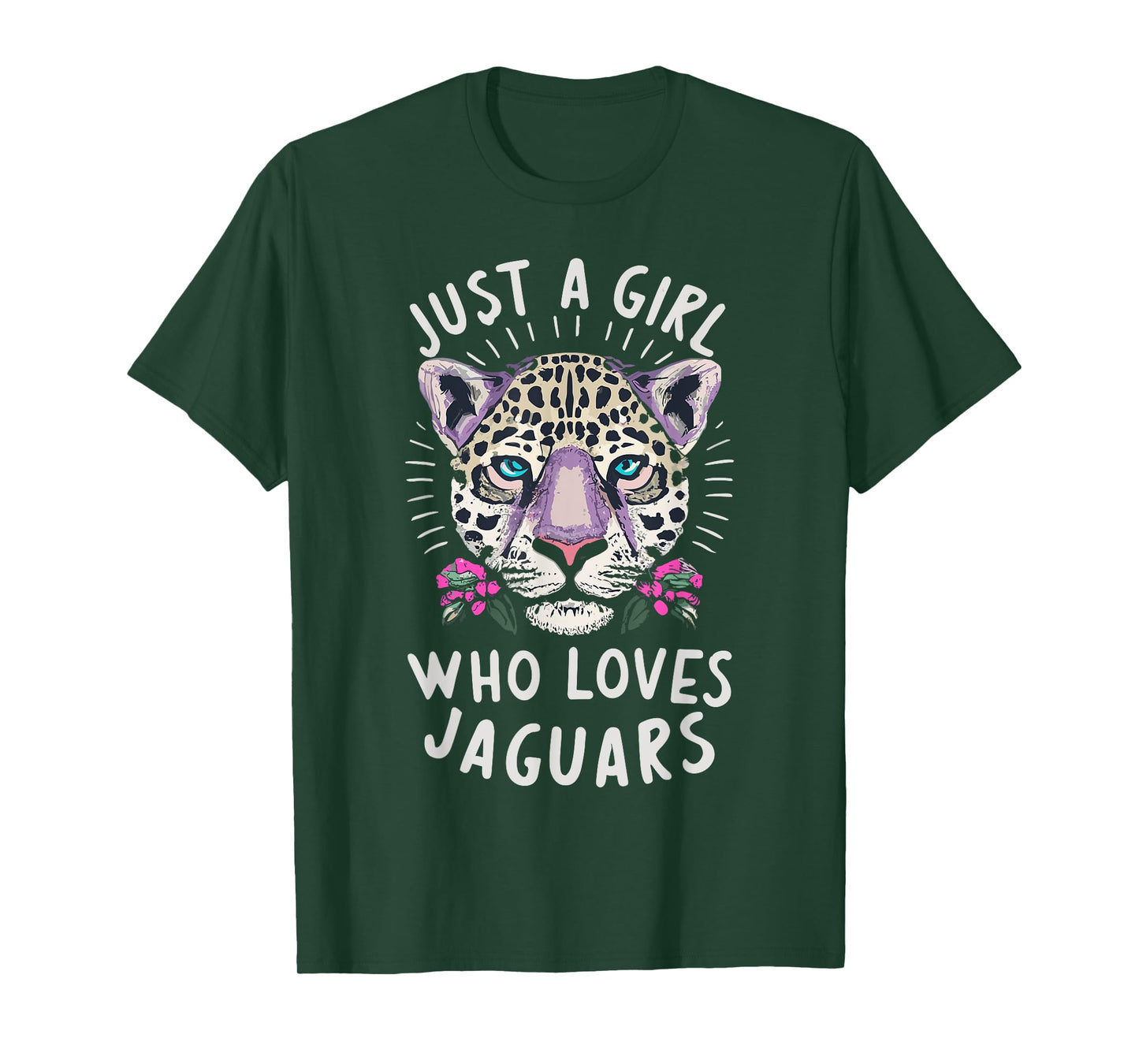 Just A Girl Who Loves Jaguars Big Cat Lover Print Graphic T-Shirt