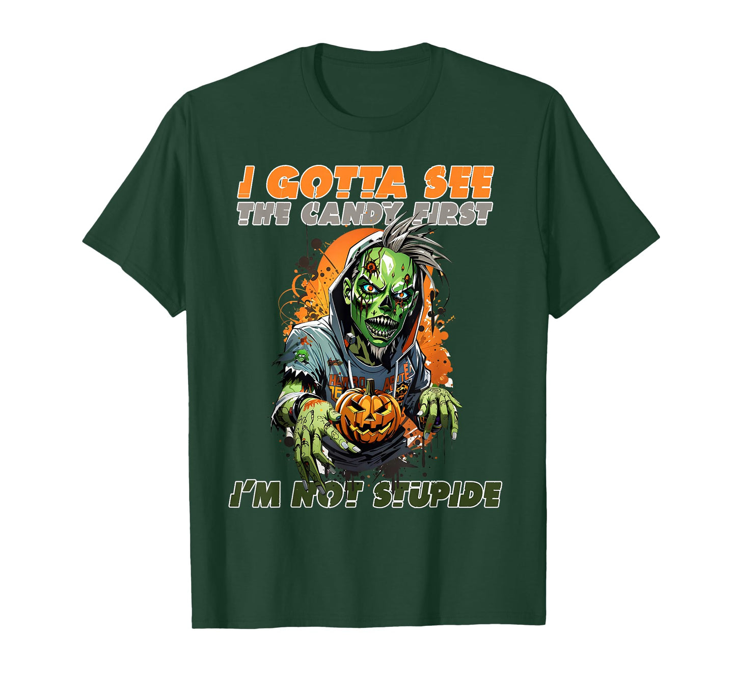 I Gotta See The Candy First Halloween, Skeleton, Zombie T-Shirt