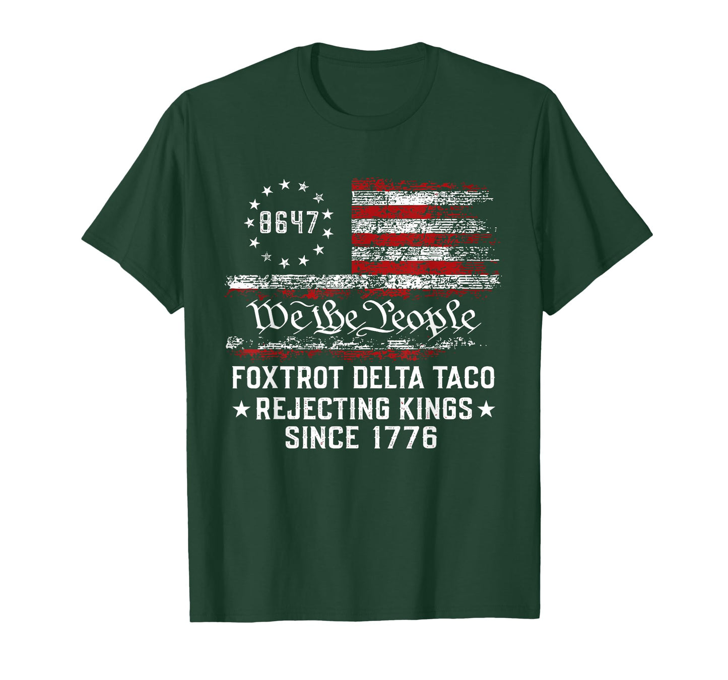 1776 We The People Taco Foxtrots Delta Taco T-Shirt