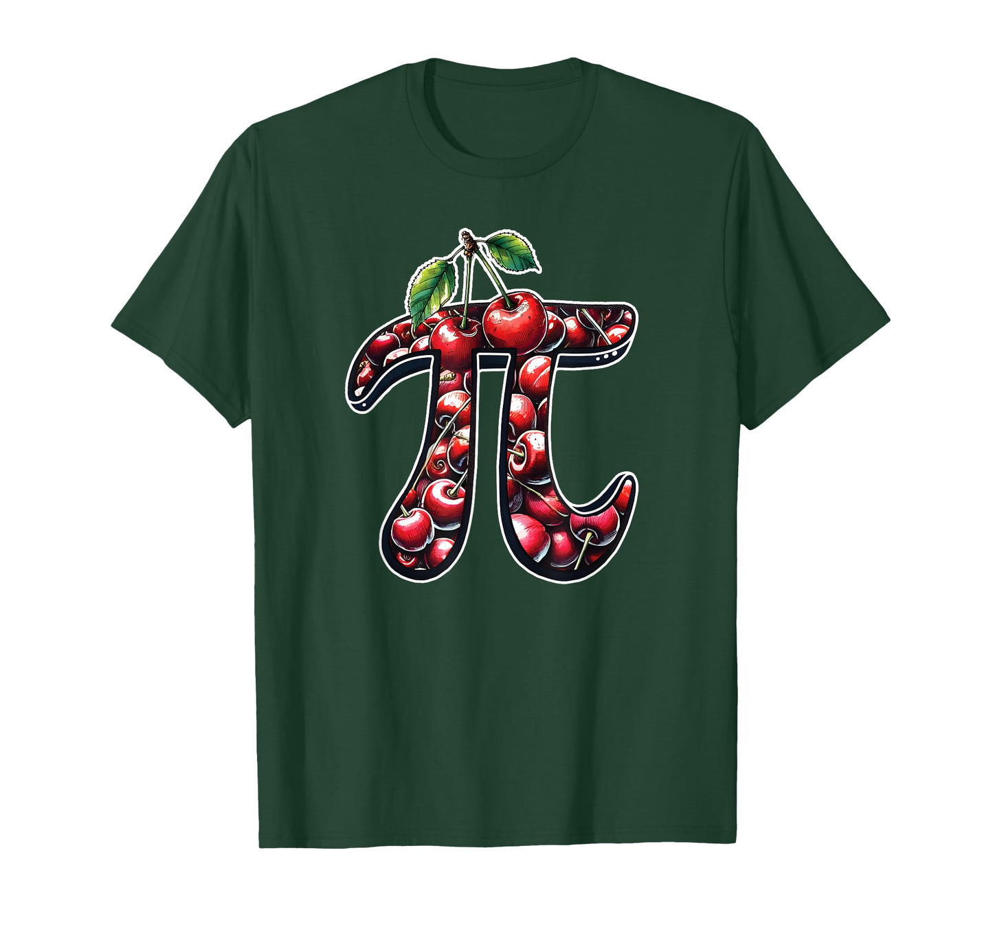 Funny Cherry Pi Symbol Pun Math Teacher Pi Day T-Shirt