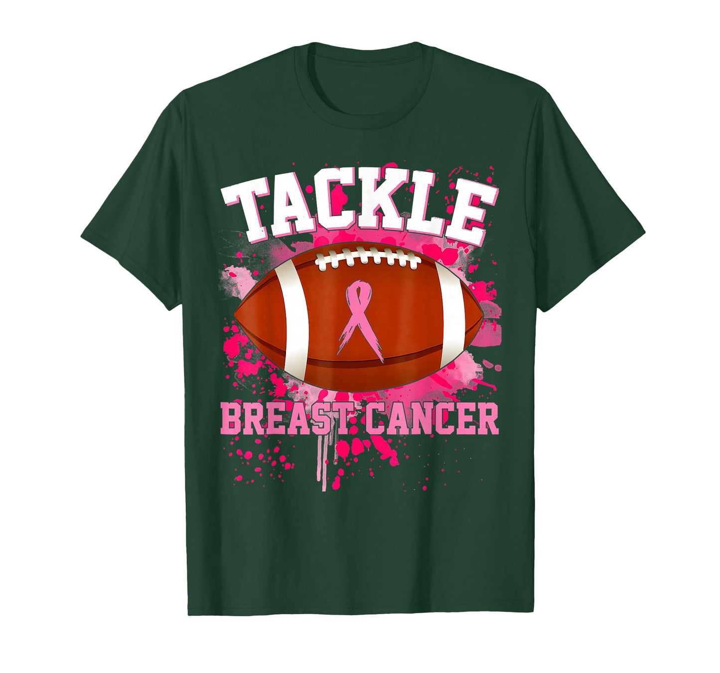 Tackle Breast Cancer Football Pink Breast Cancer Awareness T-Shirt