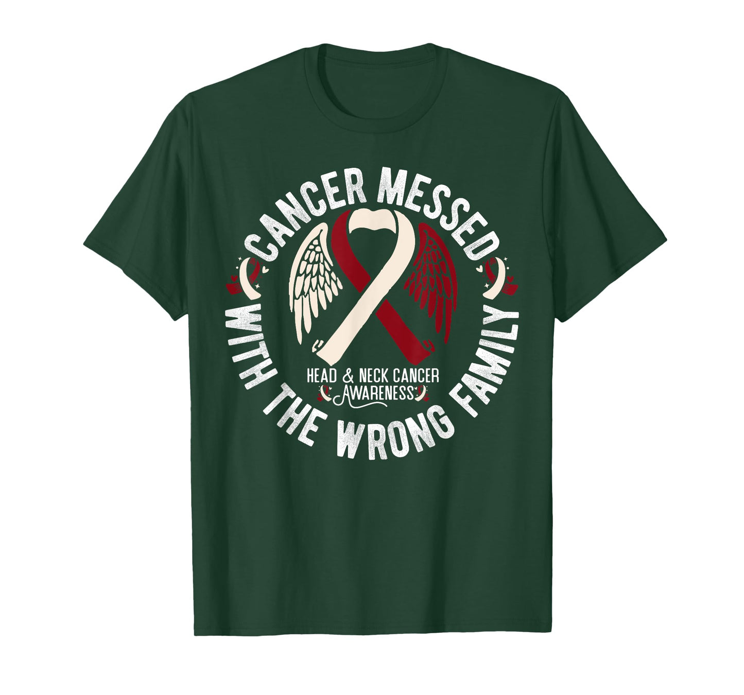 Head & Neck Family Support Oral Head & Neck Cancer Awareness T-Shirt