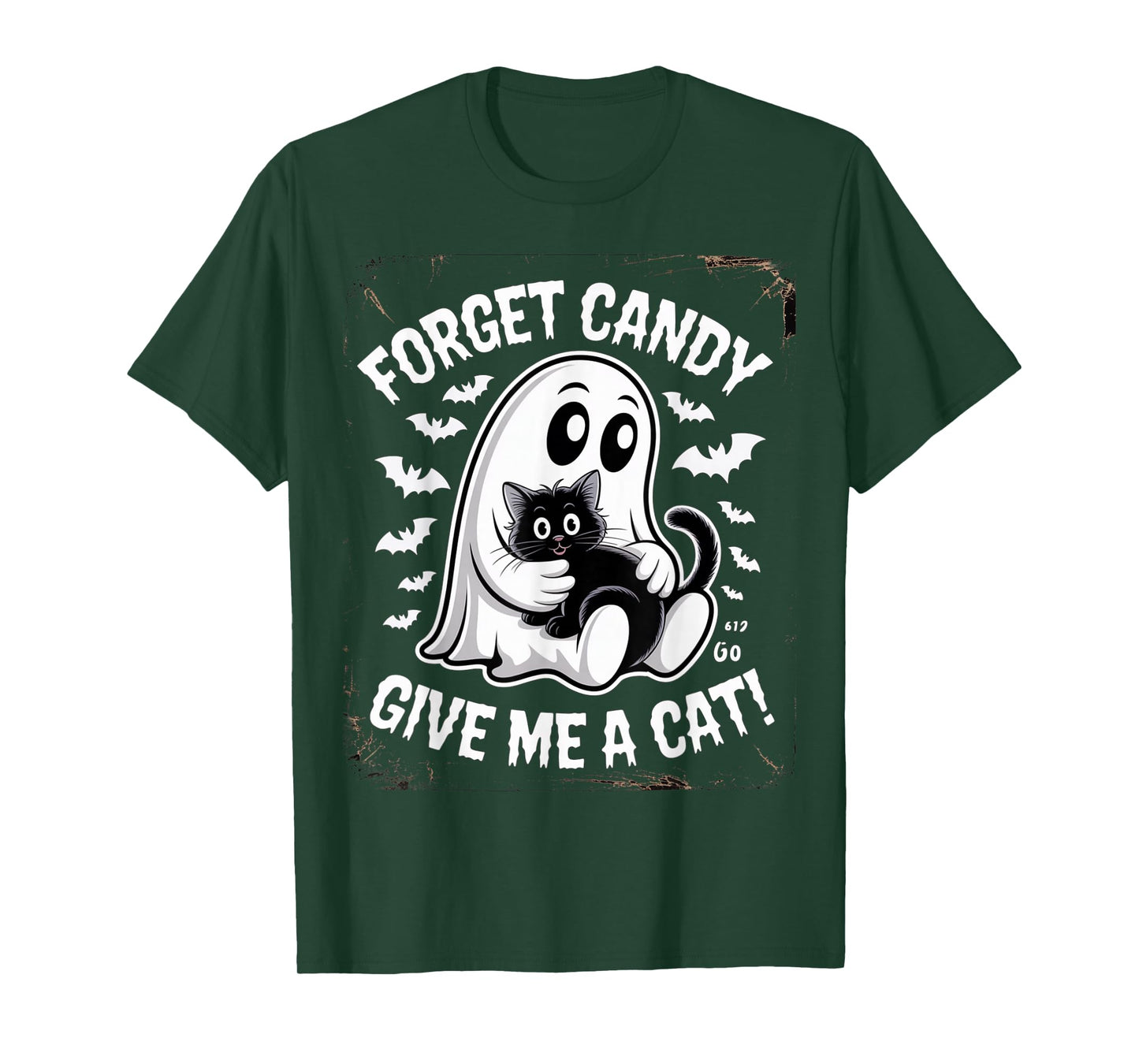 Halloween Forget Candy Give Me Cat Costume Women Men Kids T-Shirt