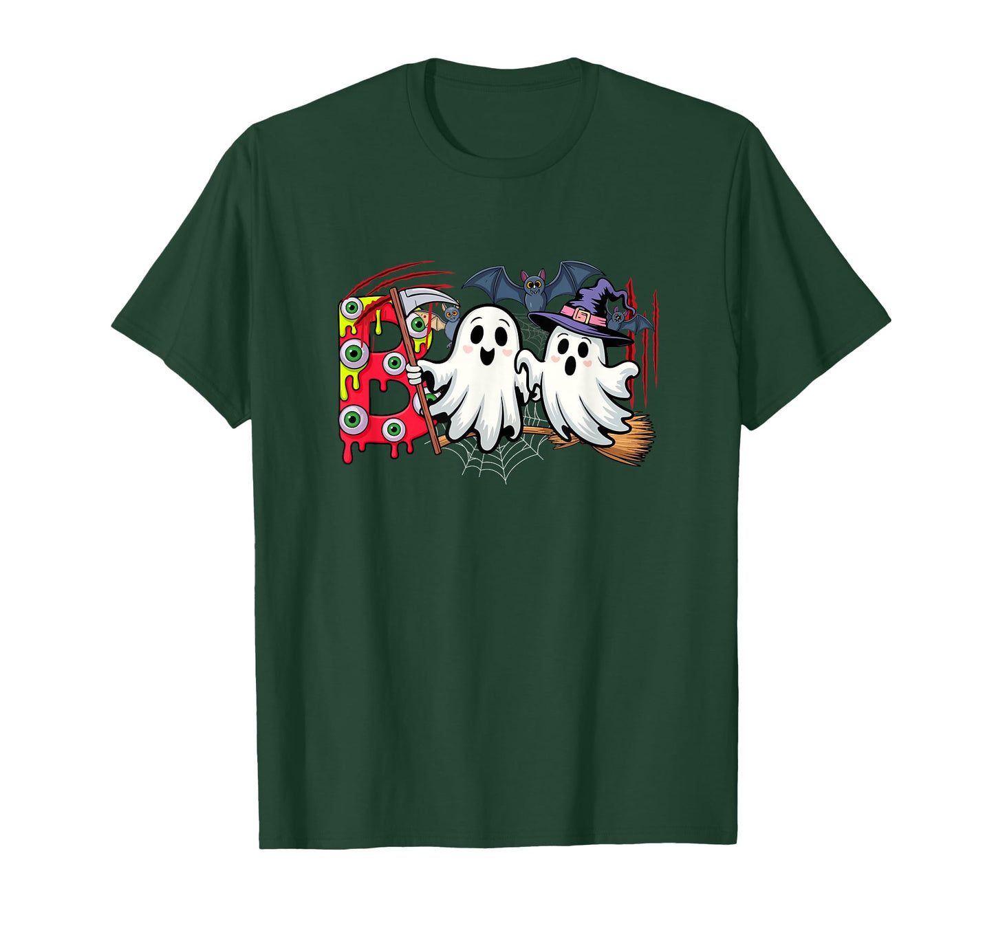 Boo Halloween Bats Two Cute Boo Ghosts Cosplay Witch Lover T-Shirt