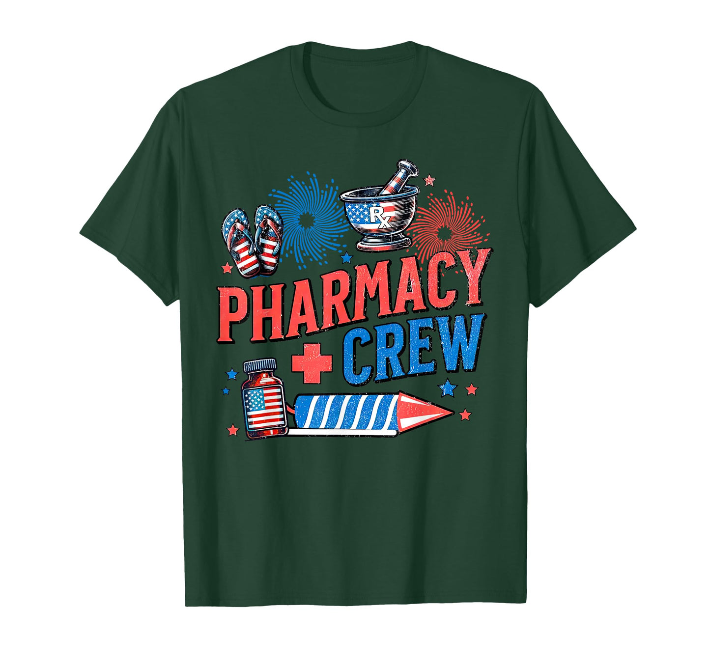 4th July Pharmacy Crew Nurse Pharmacy Technician Patriotic T-Shirt