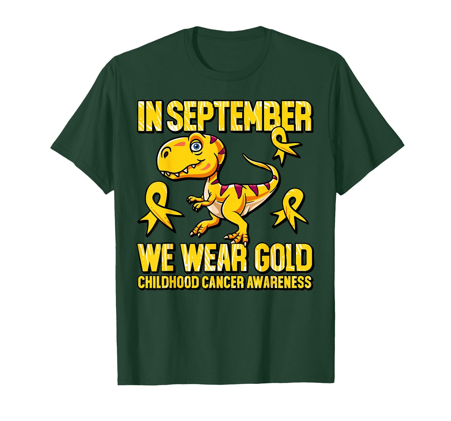 in September We Wear Gold Childhood Cancer Awareness T-Shirt